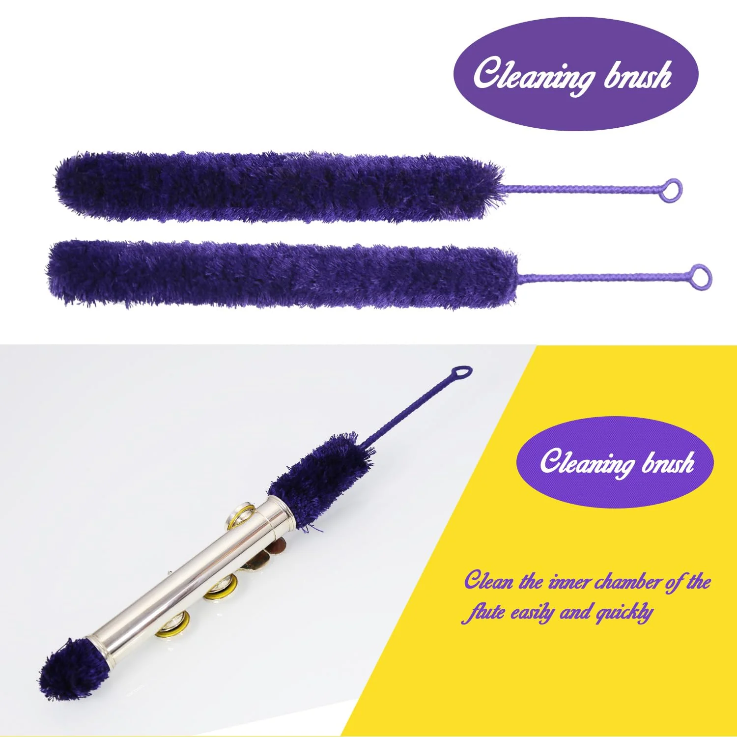 Flute Cleaning Care Cleaning Kit: Key Oil + Cork Grease + Swab + Cleaning Cloth + Cleaning Brush + Cleaning Rod - Maintenance Kit - Image 5