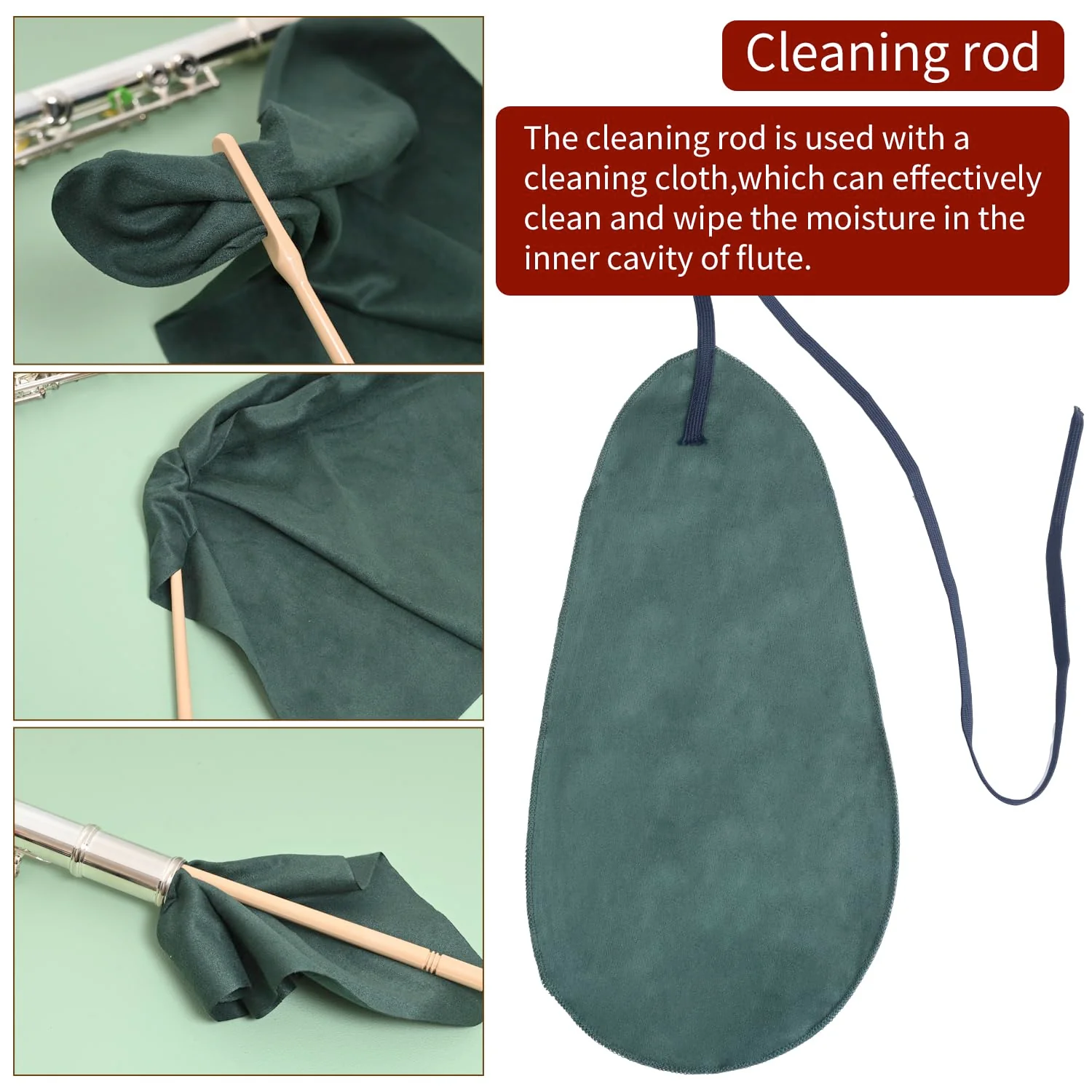 Flute Cleaning Kit 9-in-1 with Key Oil and Microfiber Swab, Professional Woodwind Care Set for Flute and Piccolo Maintenance, Includes Cleaning Rod, Mouthpiece Brush and Screwdriver, 6.4oz - Image 5