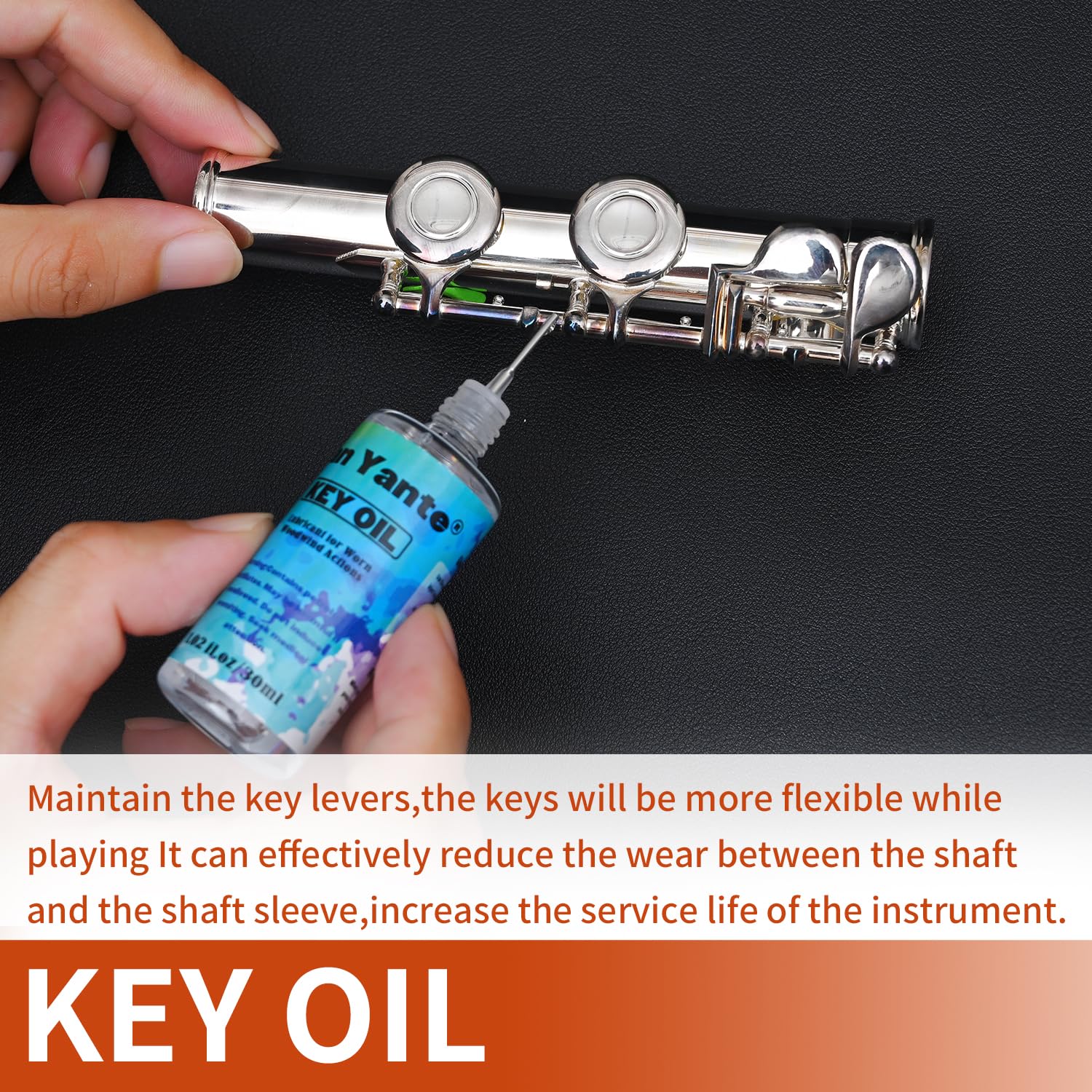 Flute Cleaning Kit, 9-in-1 Woodwind Maintenance Care Set with Microfiber Swab, Key Oil, Cork Grease, Rod & Screwdriver, Professional Accessories Compatible with Standard Flutes and Piccolos - Image 5