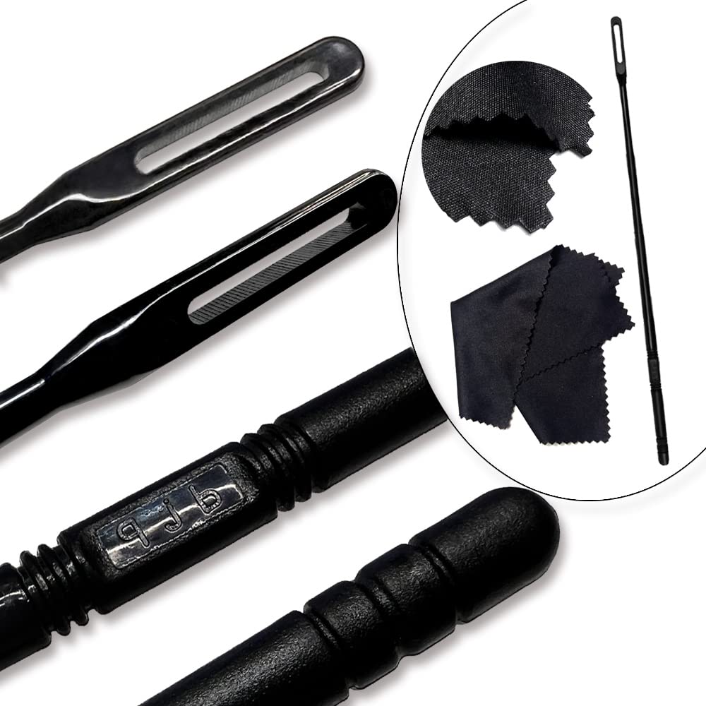 Flute Cleaning Kit Flute Cleaning Rod with 4pcs Flute Cleaning Cloth Flute Cleaning Swabs Flute Polishing Cloth Flute Stick Flute Cleaner Flute Cleaning Tools for Flute maintenance tools, black - Image 5