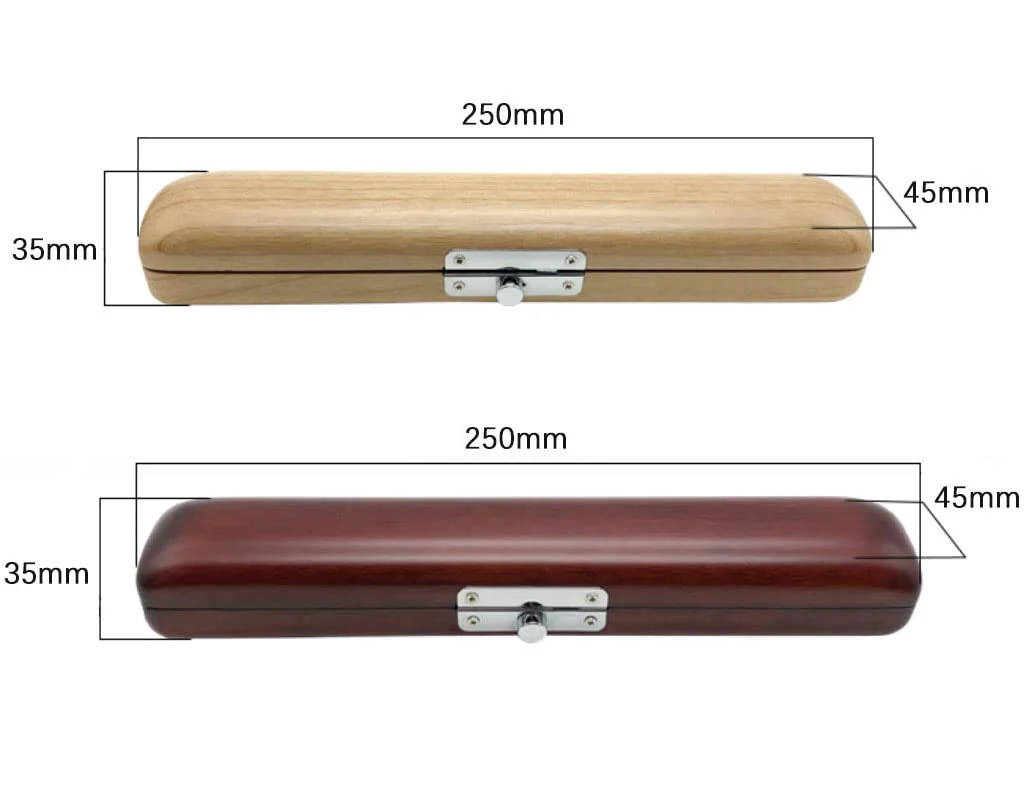 Flute Head Joint Case Mouthpiece Headjoint Storage Box Flute Instrument Accessories (Mahogony) - Image 4
