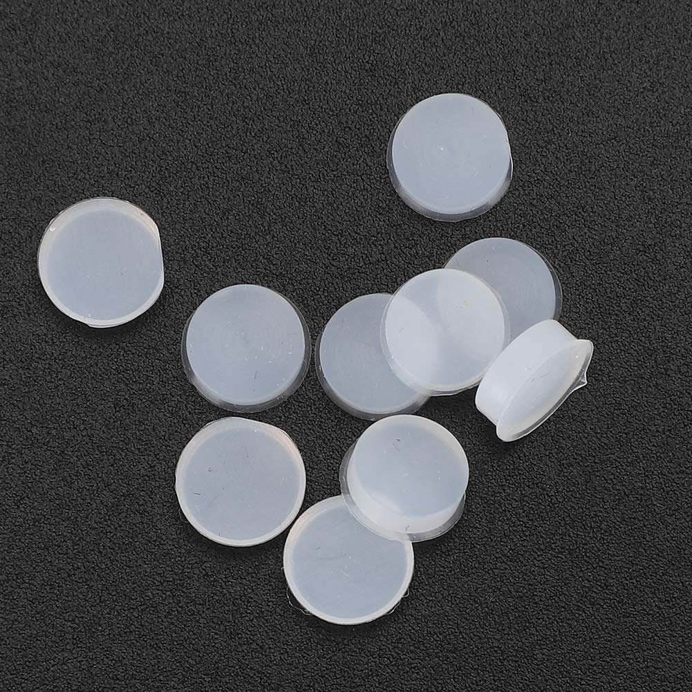 Flute Key Cover, 7x2.5mm Flutes Repair Part, 10Pcs Soft Rubber Open Hole Plug Flutes Repair Parts Musical Instrument Accessories for Most Types of Flute(Transparent) - Image 5