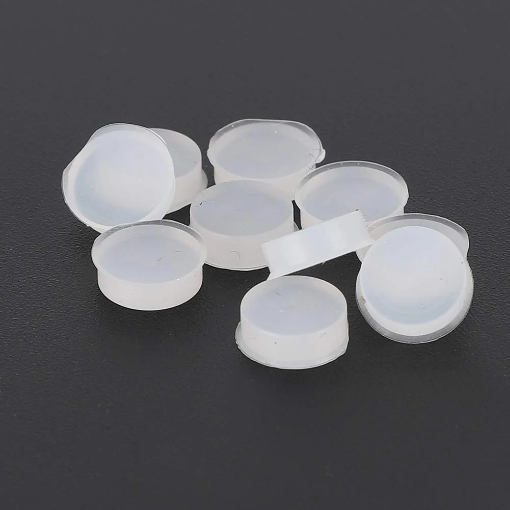 Flute Key Cover, 7x2.5mm Flutes Repair Part, 10Pcs Soft Rubber Open Hole Plug Flutes Repair Parts Musical Instrument Accessories for Most Types of Flute(Transparent) - Image 6