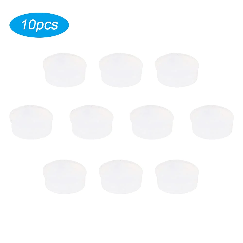 Flute Key Cover, 7x2.5mm Flutes Repair Part, 10Pcs Soft Rubber Open Hole Plug Flutes Repair Parts Musical Instrument Accessories for Most Types of Flute(Transparent) - Image 8