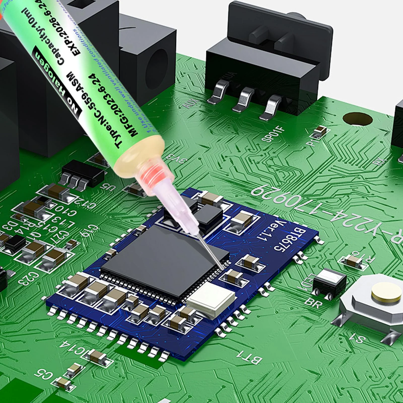 Flux Soldering Flux 20 ml, Flux Solder Paste Flux SMD Electronic Solder Flux Solder Paste Grease Flux Paste Solder Grease Flux Pastes for BGA Reflow, CPU/PCB/SMD/IC Solder - Image 6