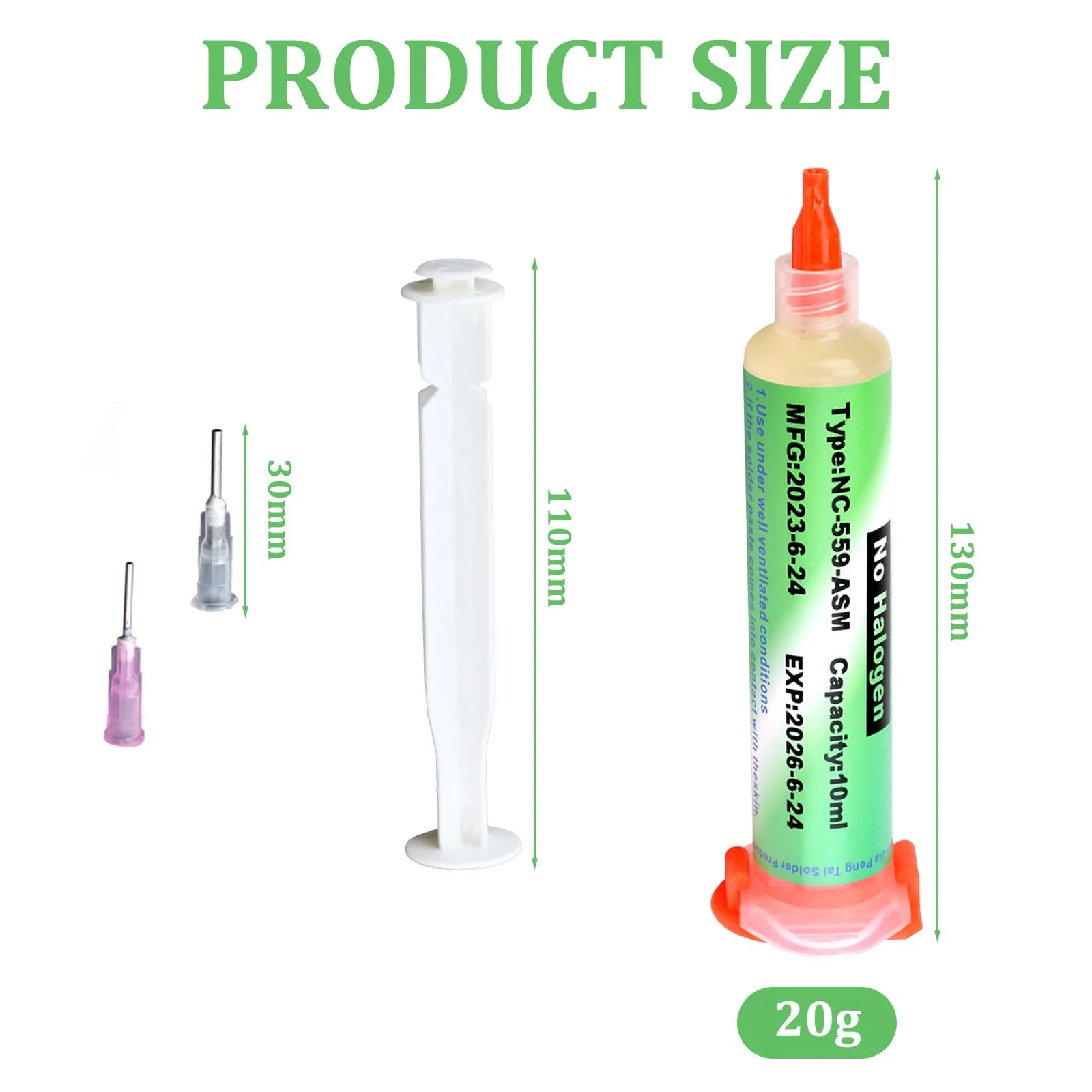 Flux Soldering Paste, Flux, Soldering Flux, with Push Rod, 138°C Soldering Flux No-Clean Soldering Flux for LED Smd Pcb Bga Electronic Soldering (10 ml) - Image 3