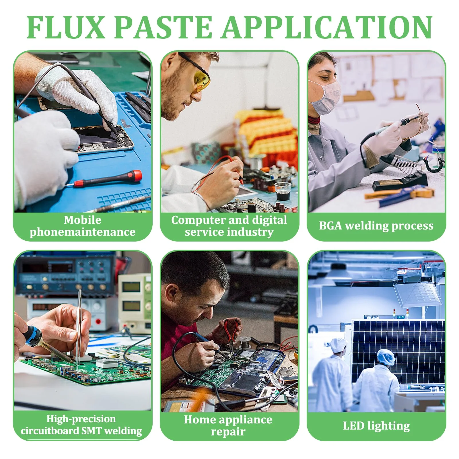 Flux Soldering Paste, Flux, Soldering Flux, with Push Rod, 138°C Soldering Flux No-Clean Soldering Flux for LED Smd Pcb Bga Electronic Soldering (10 ml) - Image 6
