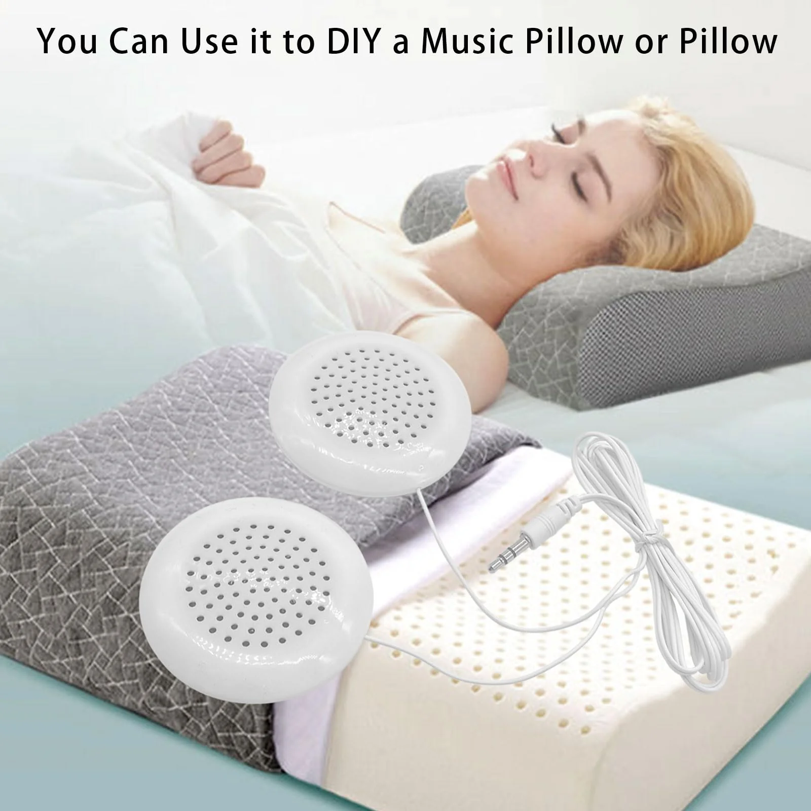 Flylin Pillow Speaker, 3.5mm DIY Portable Mini Speaker Stereo Speakers with 2 Stereo Sound HiFi Speakers for MP3 Phone Portable CD 1 - Image 2