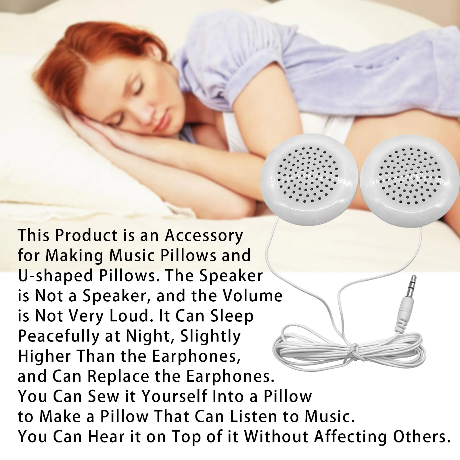 Flylin Pillow Speaker, 3.5mm DIY Portable Mini Speaker Stereo Speakers with 2 Stereo Sound HiFi Speakers for MP3 Phone Portable CD 1 - Image 4