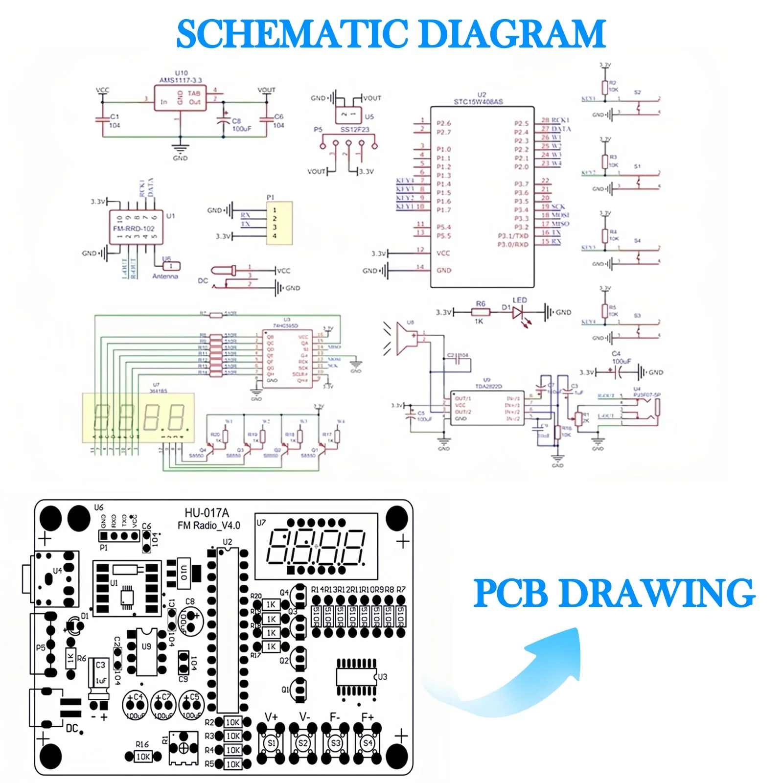 FM Radio Kits, DIY Soldering Projects 87-108MHz Radio Module, DIY Radio FM Receiver Kit, FM Radio DIY Kit for Learning and Teaching, with Acrylic Housing - Image 6