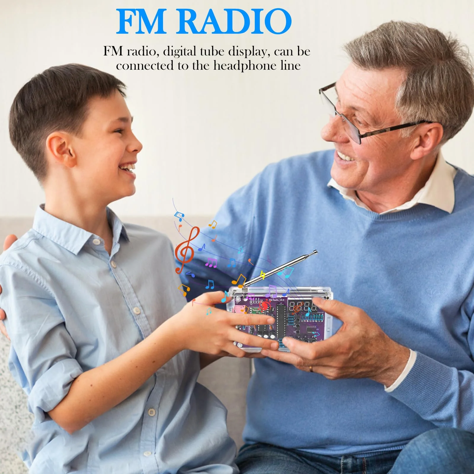 FM Radio Kits, DIY Soldering Projects 87-108MHz Radio Module, DIY Radio FM Receiver Kit, FM Radio DIY Kit for Learning and Teaching, with Acrylic Housing - Image 7