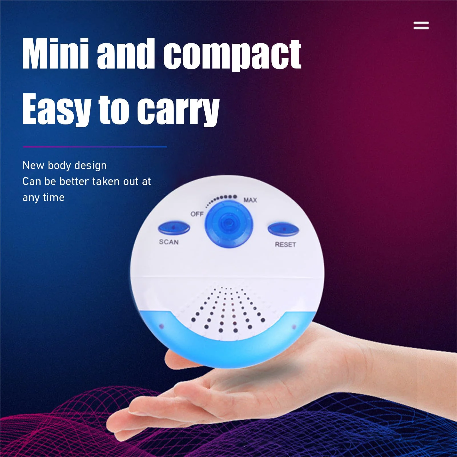 FM Shower Radio, IPX7 Waterproof Portable Mini Bathroom Shower Radio with Built in Speaker, Top Handle, 360 Degrees Surround Sound, Battery Operated for Bathroom Outdoor - Image 2