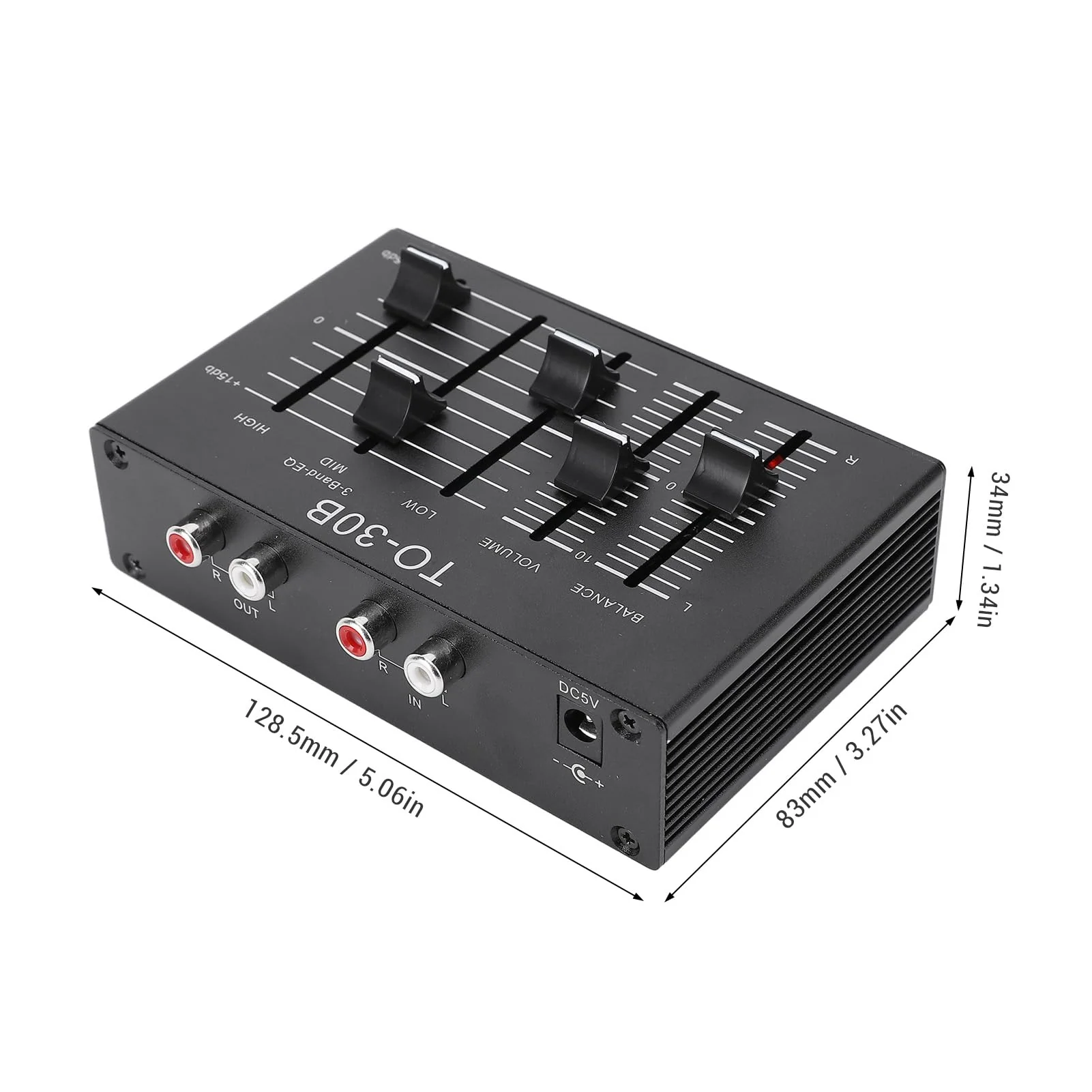 Fockety 3 Band Equalizer, 3 Band EQ EQ Equalizer Low Noise Volume Control High Medium Low 3 Band Sound Channel Fit Electronics, Turntables, Sound Cards, Guitars, Basses - Image 7