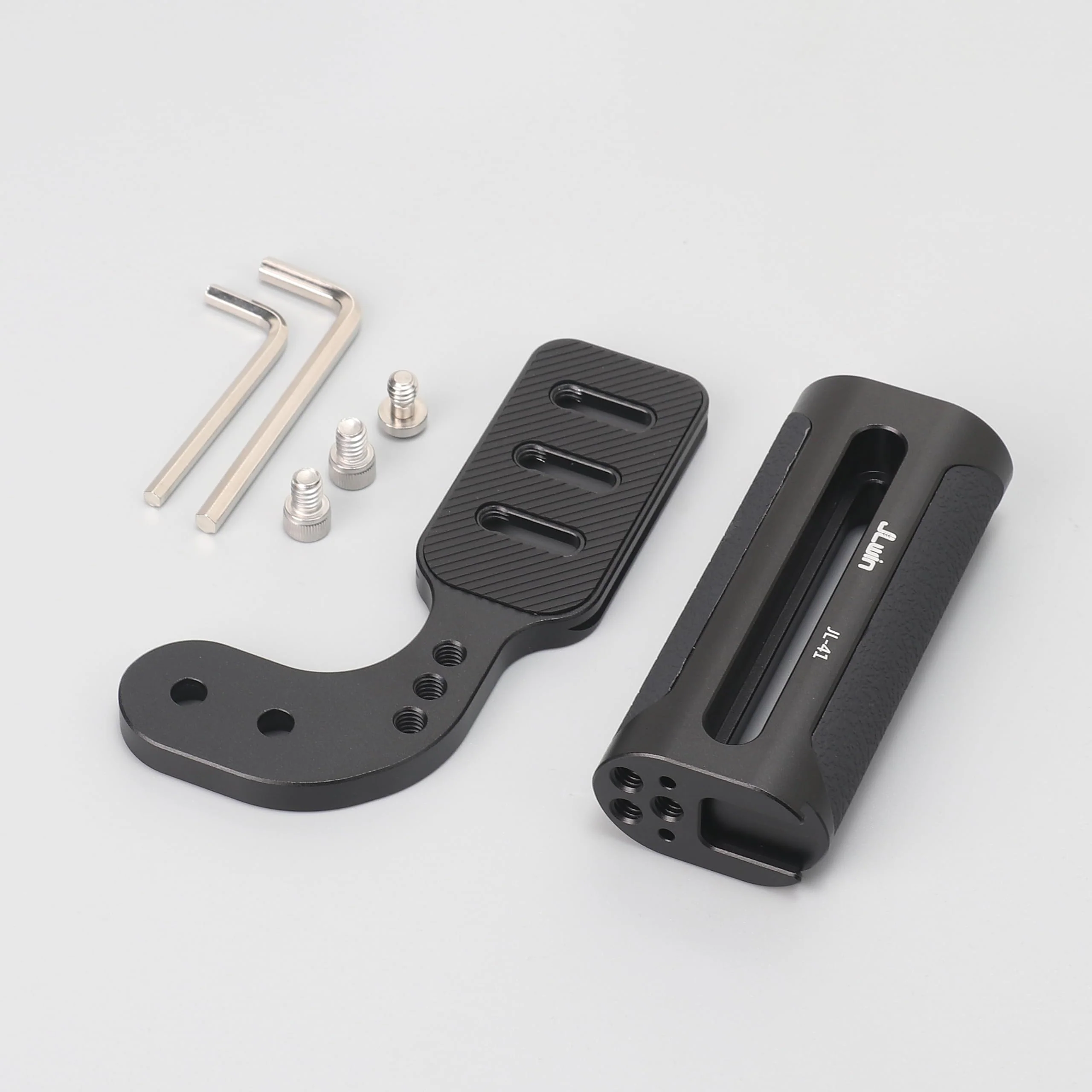 FocusFoto 2nd Gen L-Shaped Bracket Holder Stabilizer with Side Handle Grip Universal for DSLR Mirrorless Camera, with 1/4" Cold Shoe Mount for Mic Flash LED Light, Quick Release Plate for Arca Tripod - Image 3
