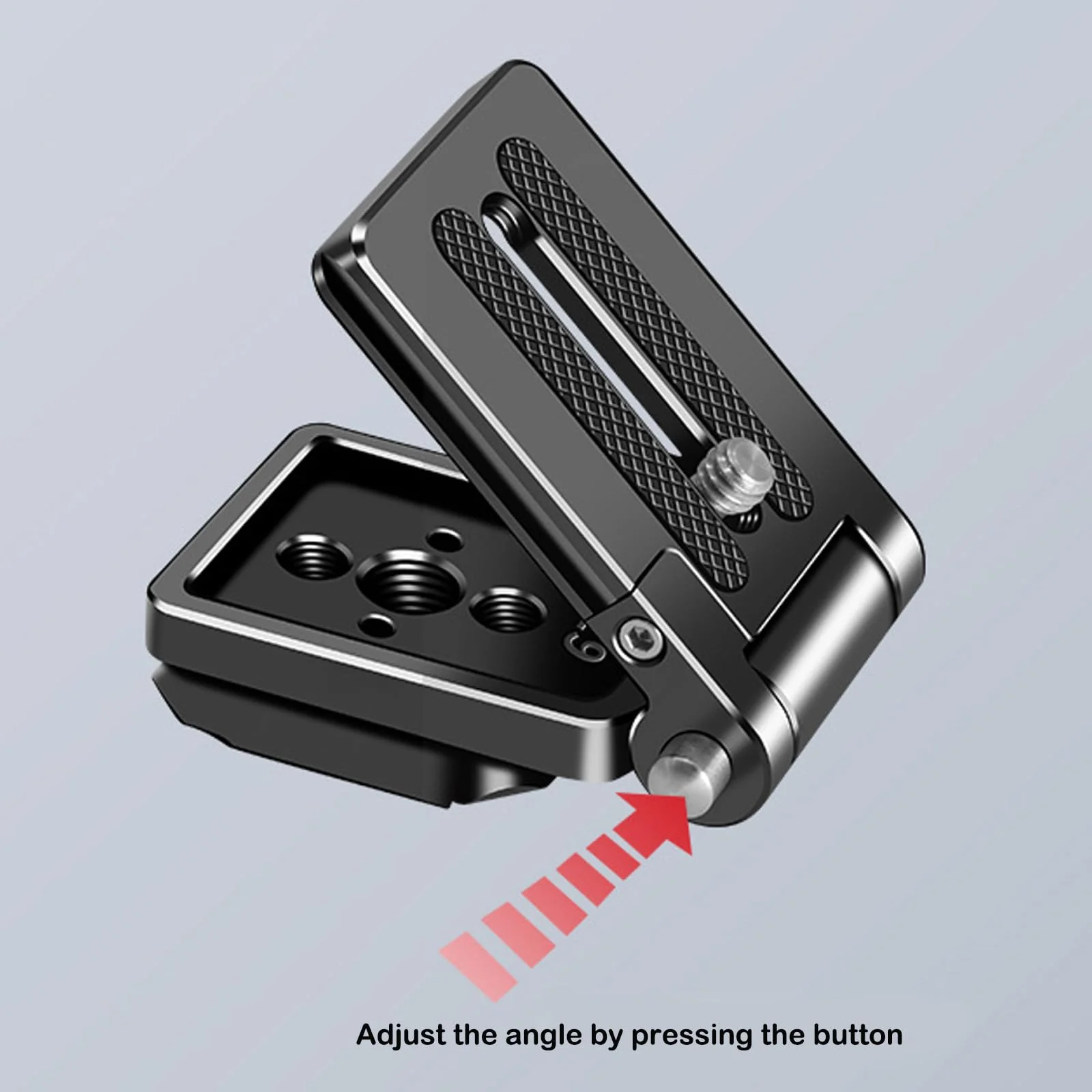 Foldable Camera L Bracket,Tripod Quick Release Plate, Aluminum Vertical Horizontal Switching Mount with Arca Swiss 1/4" & 3/8" Threaded for DSLR Mirrorless Camera Stabilizer Monopod Tripod Gimbal - Image 4