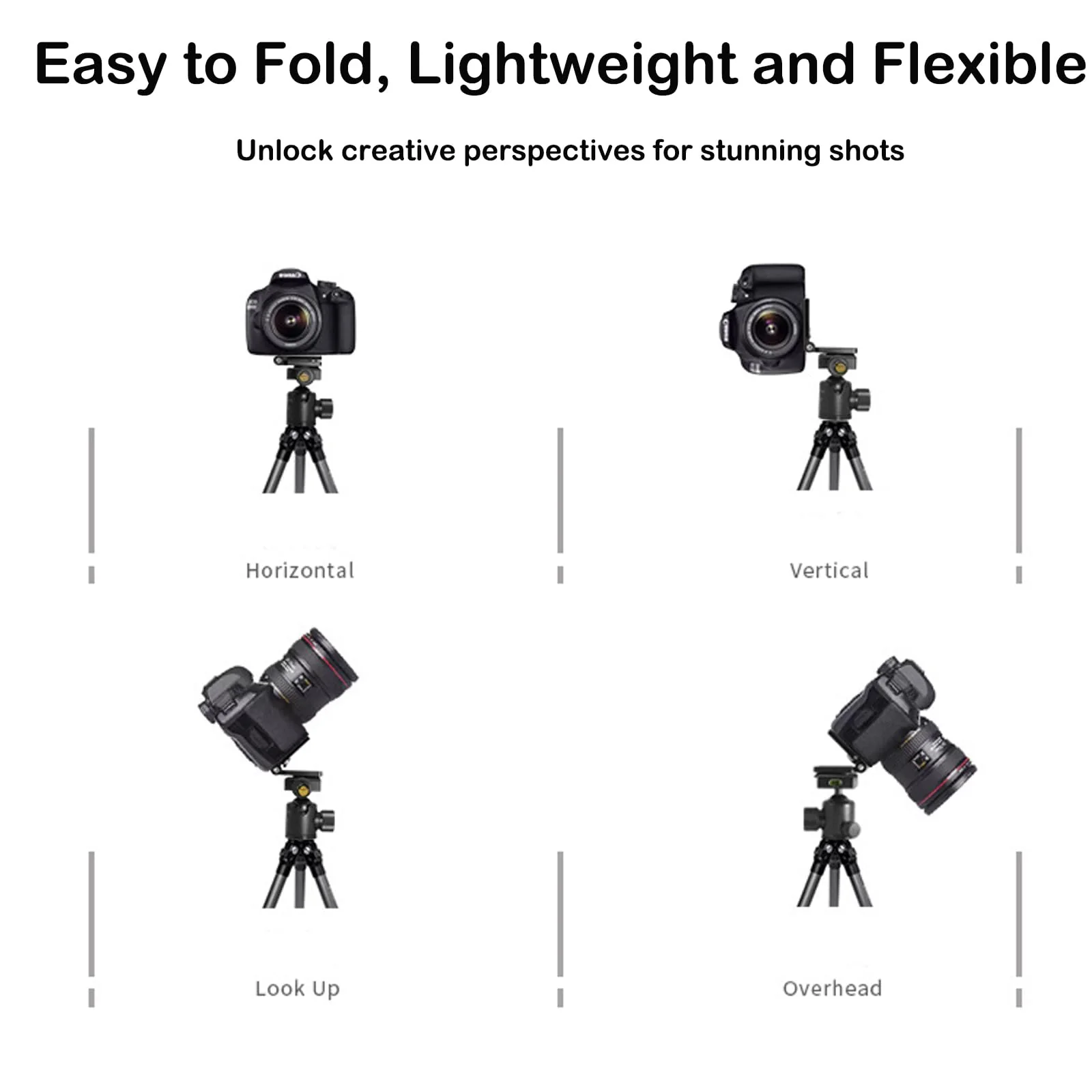 Foldable Camera L Bracket,Tripod Quick Release Plate, Aluminum Vertical Horizontal Switching Mount with Arca Swiss 1/4" & 3/8" Threaded for DSLR Mirrorless Camera Stabilizer Monopod Tripod Gimbal - Image 6