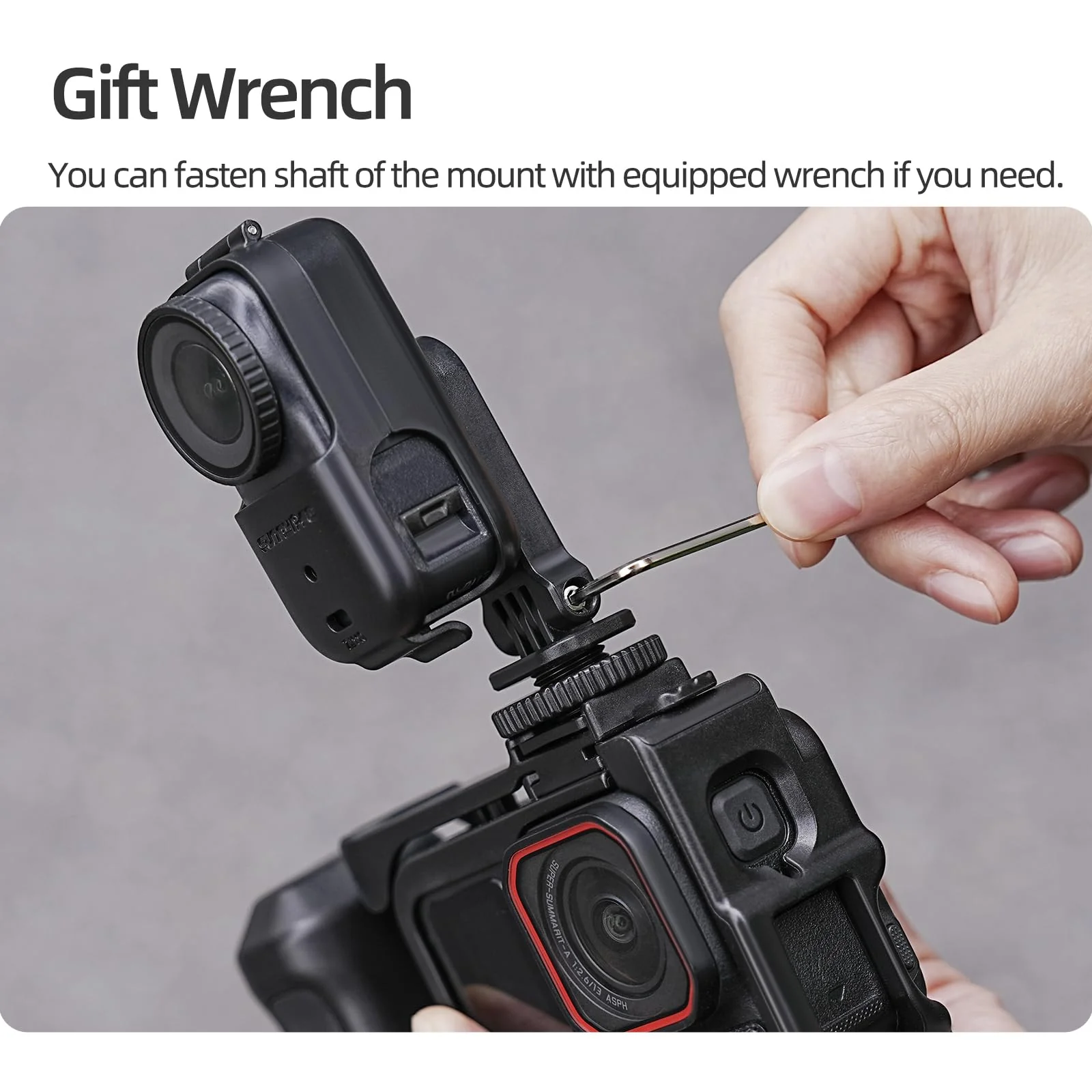 Foldable Cold Shoe Adapter Mount for DJI OSMO Nano, 360 Degree Rotatable 180 Degree Tiltable OSMO Nano Holder for Cage Frame/DSL Camera, Horizontal-to-Vertical Shooting - Image 8