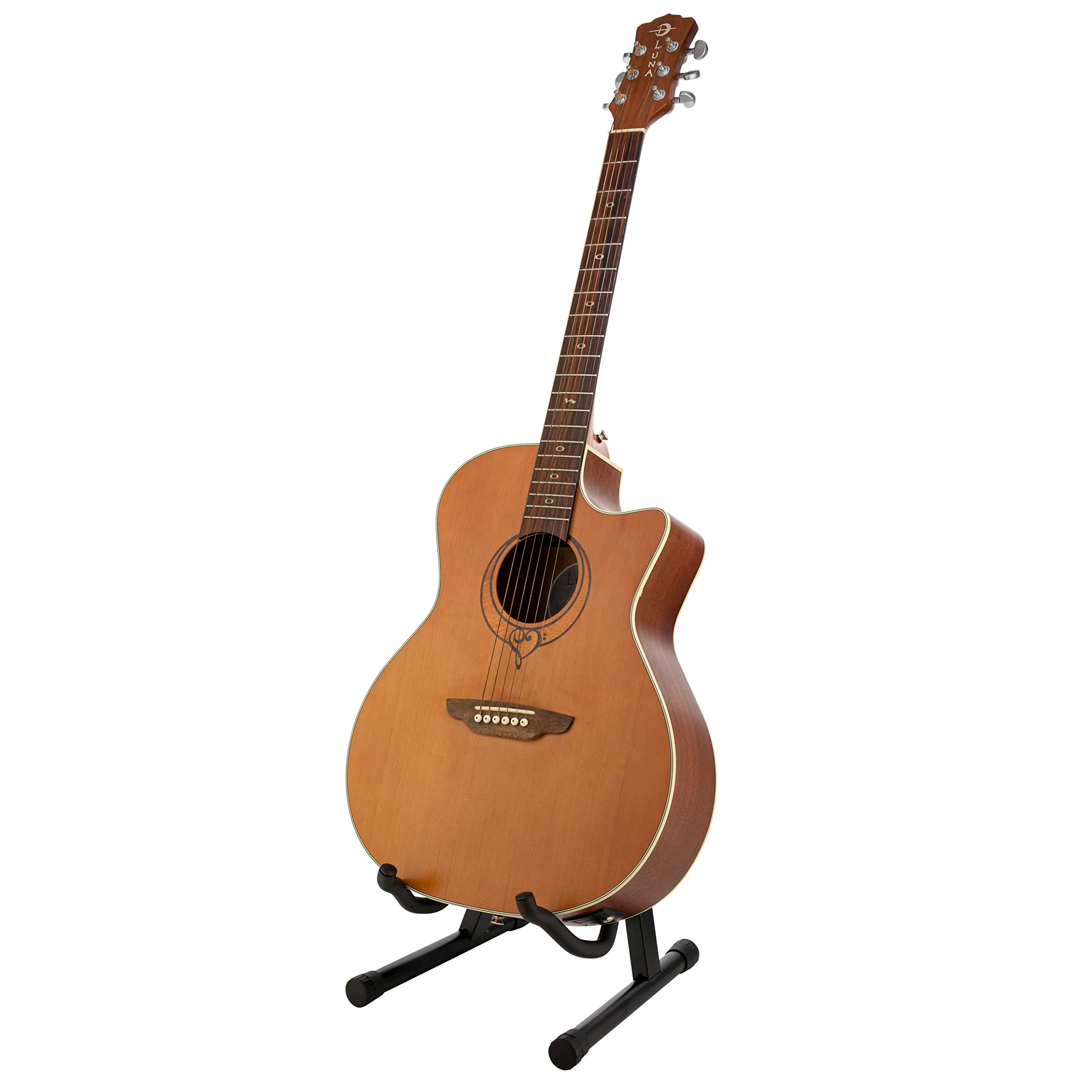 Foldable Guitar Stand - Professional Quality, A-Frame, Universal Fit, Portable Stand for Acoustic, Electric Guitar, Bass, and More - Lightweight and Sturdy Design, Non-Slip Rubber Feet - Image 2