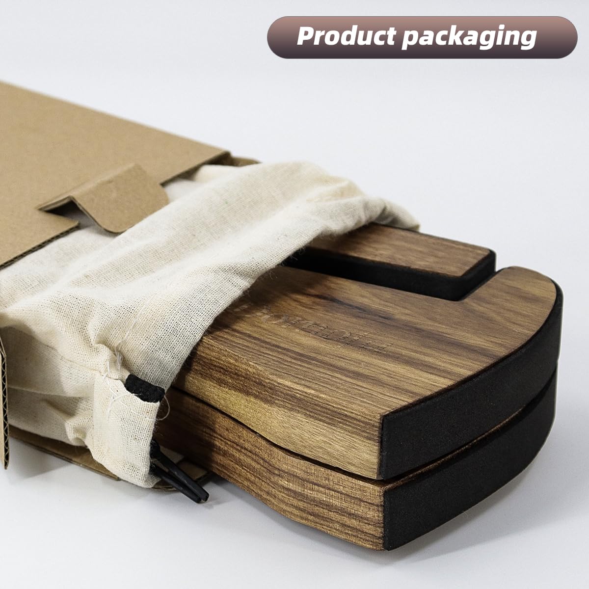 Foldable Wooden Guitar Stand Portable Guitar Holder A-Frame Bracket for Electric Acoustic Classical Guitars Bass(Zebra Wood) - Image 5