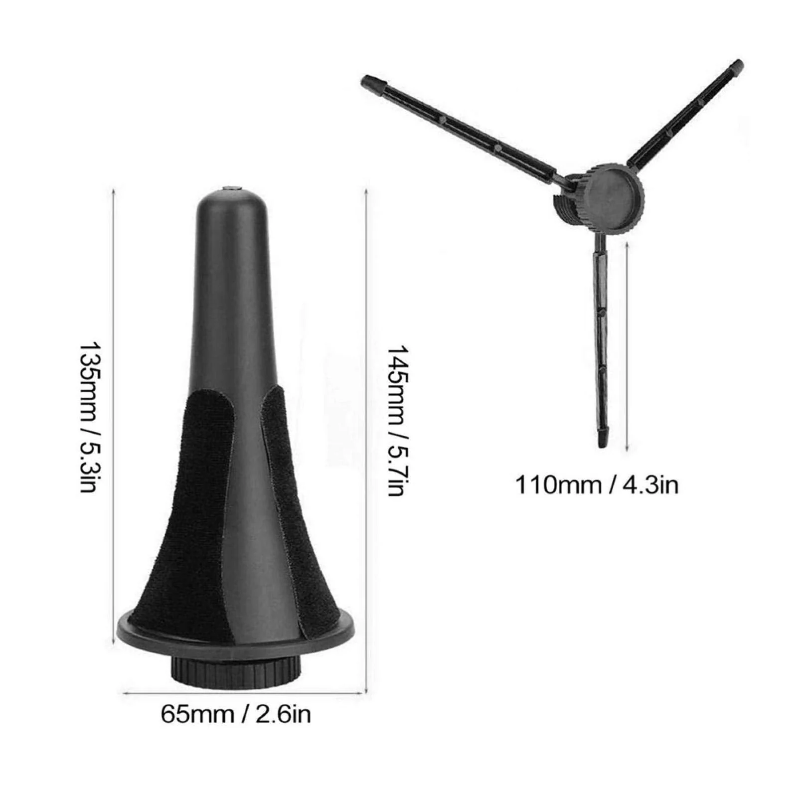Folded Clarinet Stand, Reliable Anticorrosion Wear Resistant Clarinet Stand Holder Stable for Professional Use for School for Student for General Purpose - Image 6