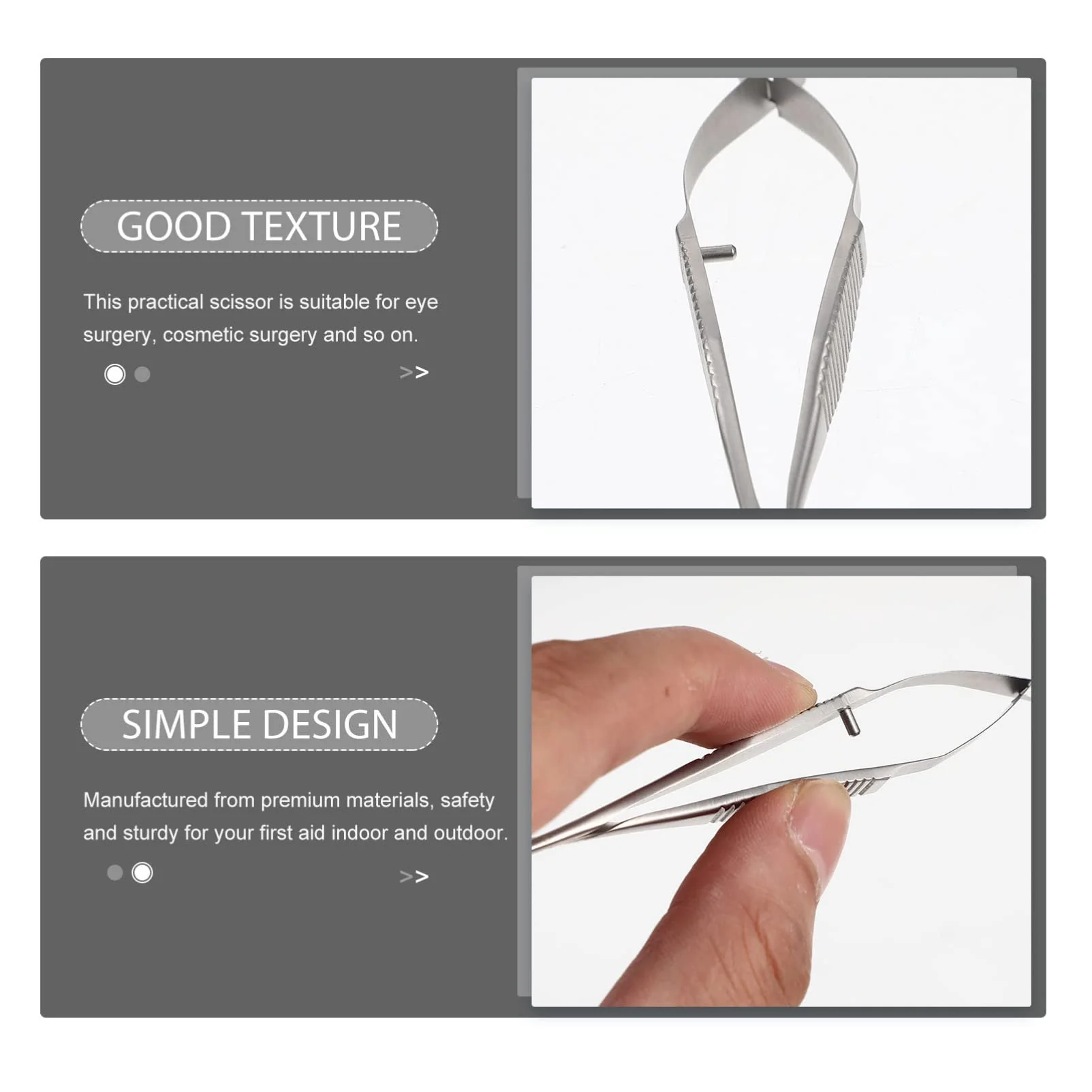 FOMIYES Microsurgical Scissors Unique Design Needle Holder Straight and Curved Flat Handles Suture Binding Pliers Micro Ophthalmic Surgical Instrument - Image 7