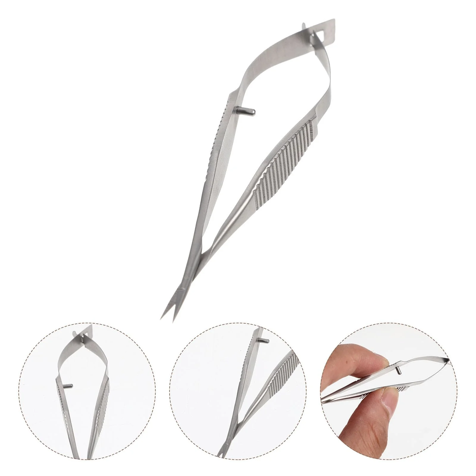 FOMIYES Microsurgical Scissors Unique Design Needle Holder Straight and Curved Flat Handles Suture Binding Pliers Micro Ophthalmic Surgical Instrument - Image 9