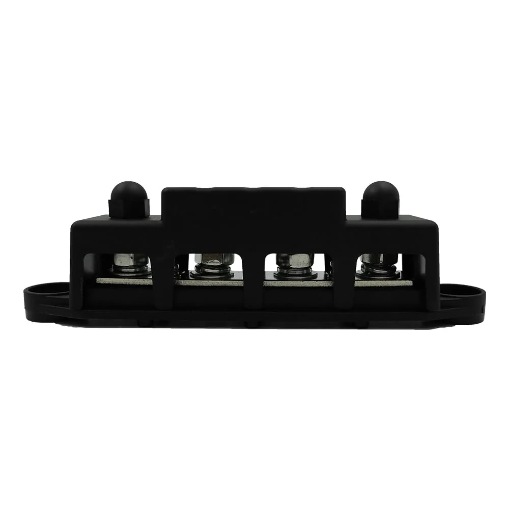 FONGKNOX 12V to 48V 250A Busbar 4 Way 4 Port Distribution Block M8 (5/16") with Black Cover Negative Terminal Stud for Cars Vans RV Trucks Boats Yachts - Image 4