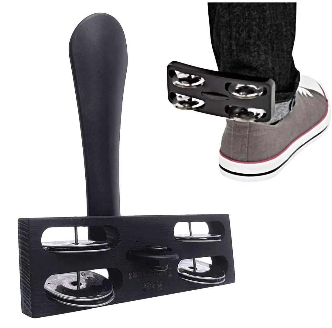 Foot Heel Shaker & Tambourine Percussion Musical Instrument for Cajon Drummers and Band Accompaniment 2pcs - Image 7