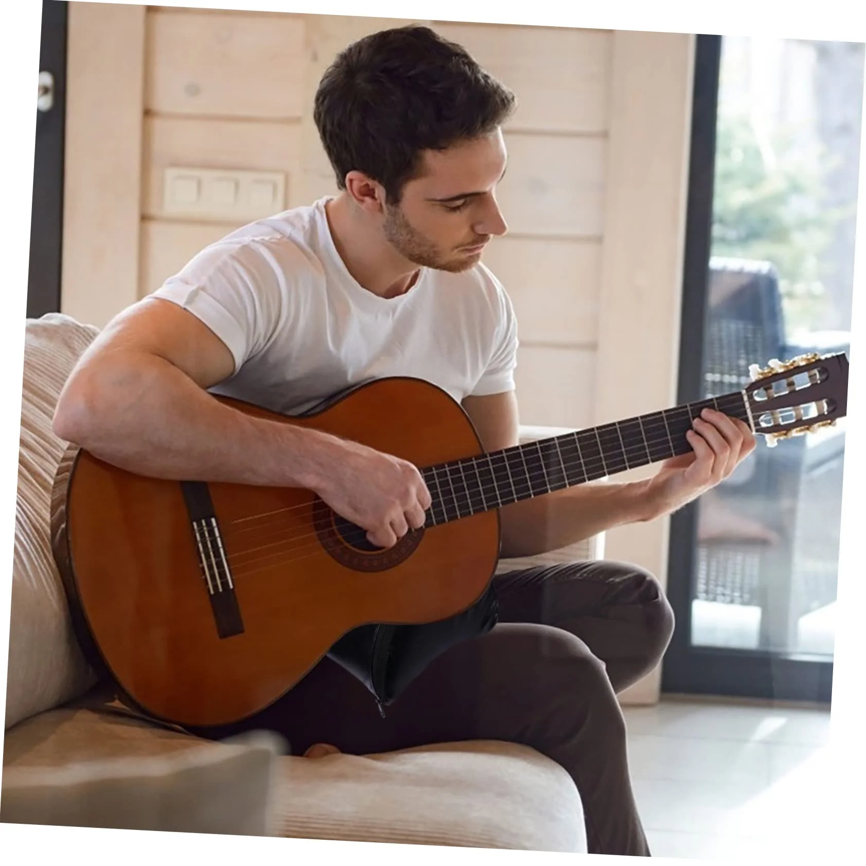 Foot Stand for Guitar Lap Guitar Ukulele Cushion Classical Rest Mat Arm Pad Floor Mat Black Guitar Playing Rest Pad Guitar Leg Rest Guitar Foot Rest Classical Guitar Cushion - Image 5