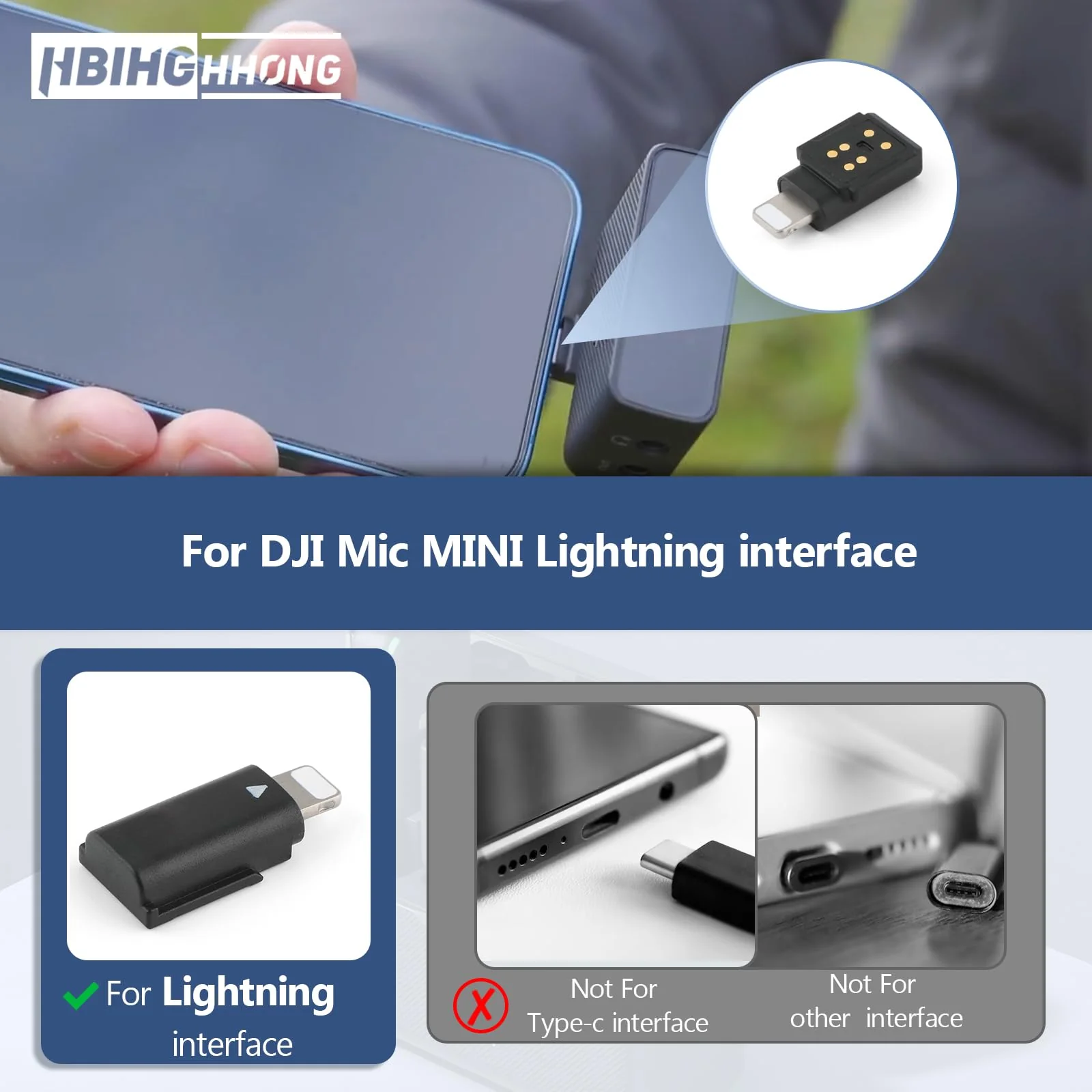 for DJI MIC Mini Lightning Adapter Phone Wireless Microphone Receiver for Mic Mini Adapter Phone PC Tablet Accessories - Image 3