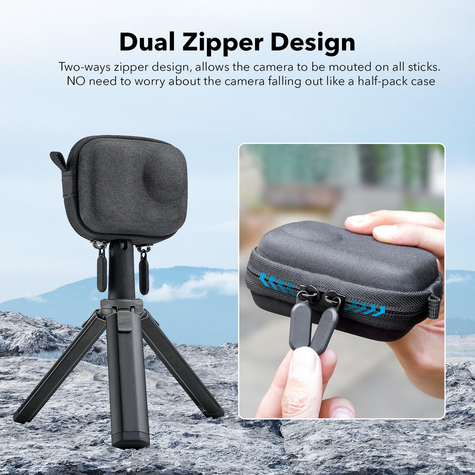 for Insta360 Go Ultra Accessories, Portable Mini Carrying Case Bag, Lens Screen Protectors (4 Pack) and Rubber Lens Cap Cover for Insta 360 Go Ultra Accessories - Image 5