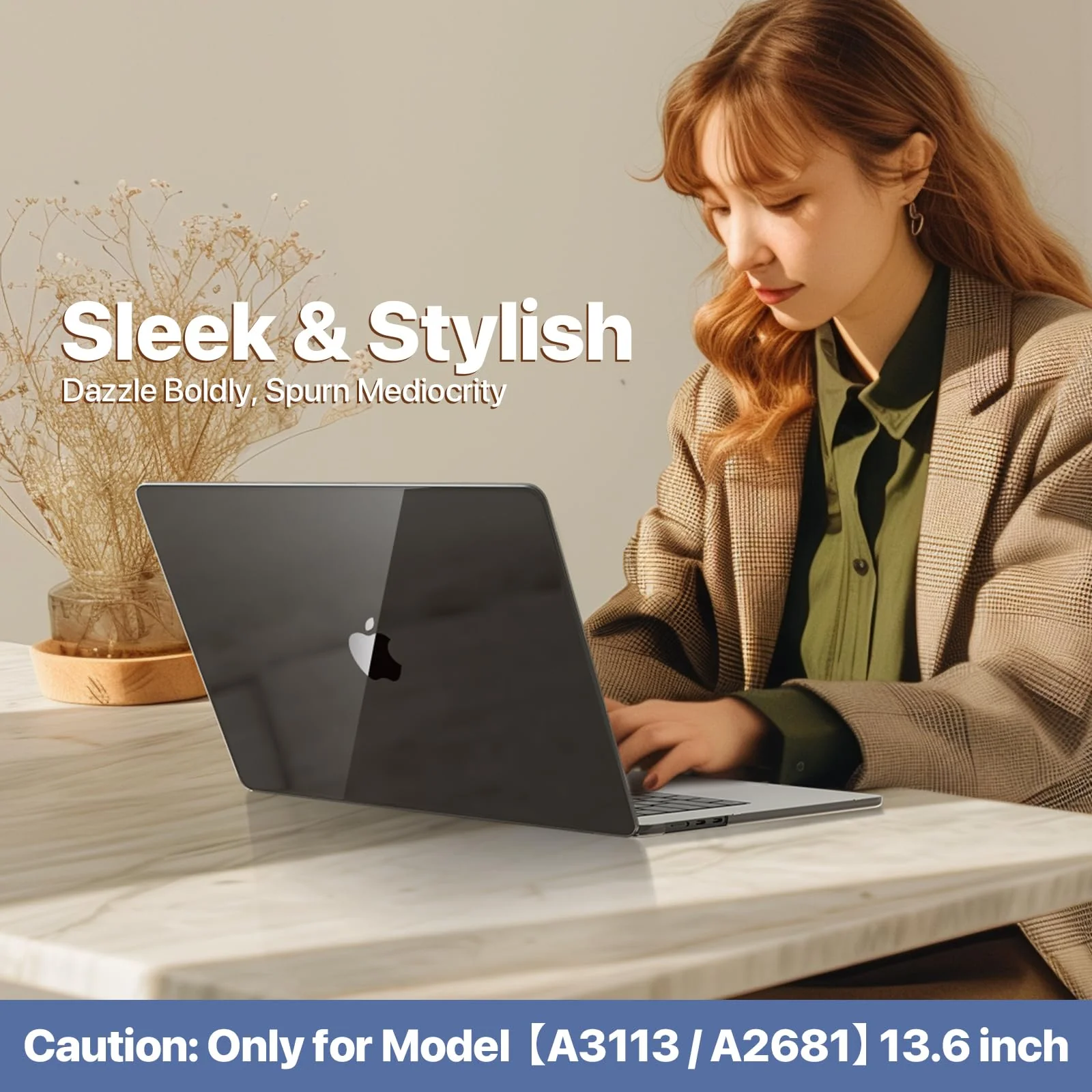 for MacBook Air 13.6 inch Case M3 M2 2024-2022, Model A3113 A2681 [100% Ultra Clear] [Outshine Bare Beauty] Hard Shell Protective Cover for MacBook Air M2 13 inch Case - Crystal Clear - Image 7