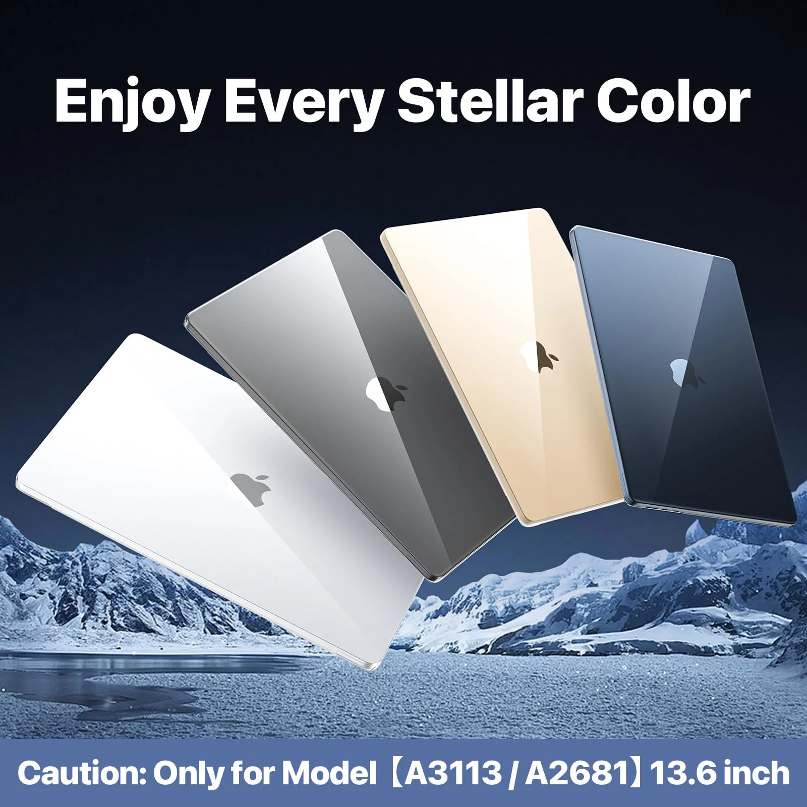 for MacBook Air 13.6 inch Case M3 M2 2024-2022, Model A3113 A2681 [100% Ultra Clear] [Outshine Bare Beauty] Hard Shell Protective Cover for MacBook Air M2 13 inch Case - Crystal Clear - Image 8