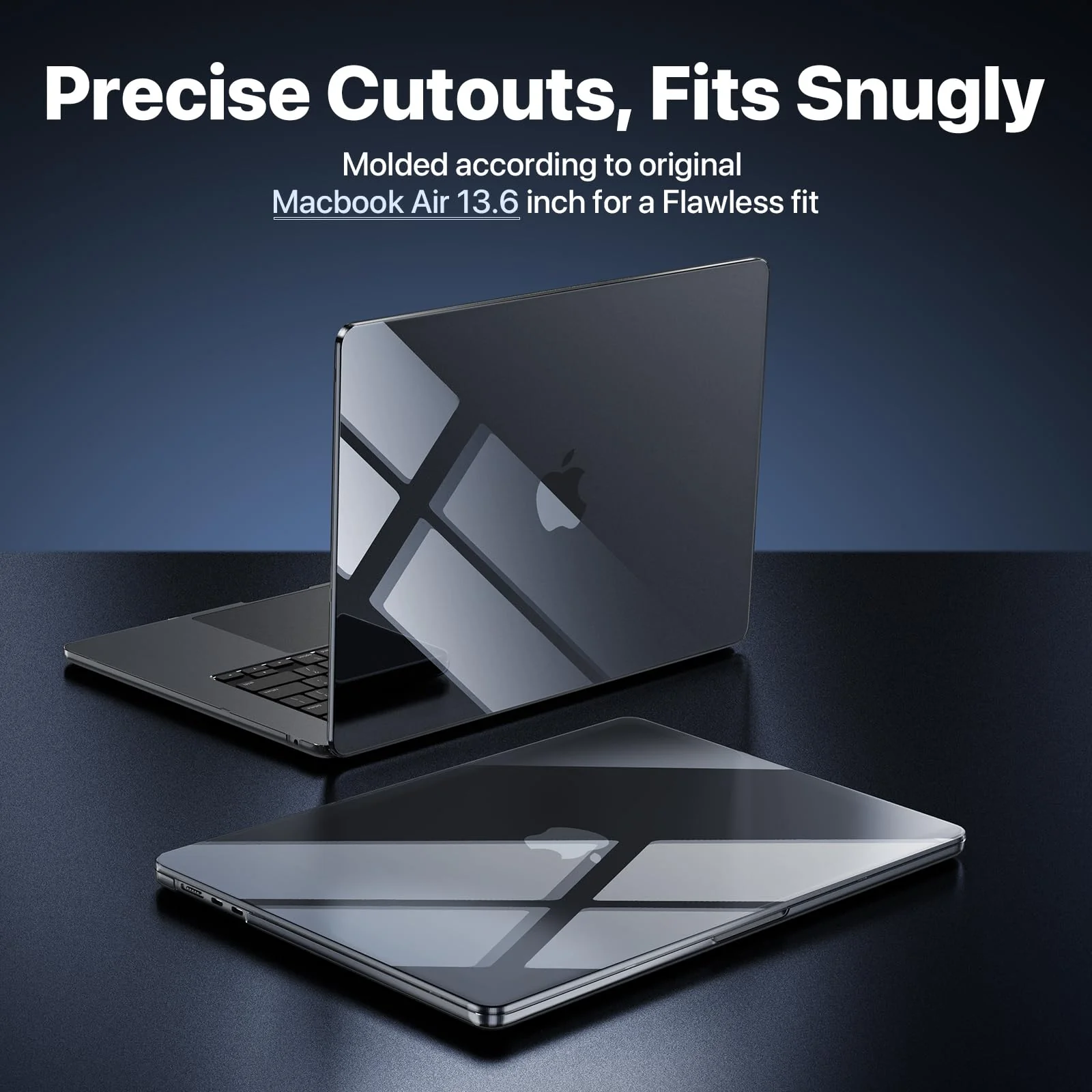 for MacBook Air 13.6 inch Case M3 M2 2024-2022, Model A3113 A2681 [100% Ultra Clear] [Outshine Bare Beauty] Hard Shell Protective Cover for MacBook Air M2 13 inch Case - Crystal Clear - Image 9