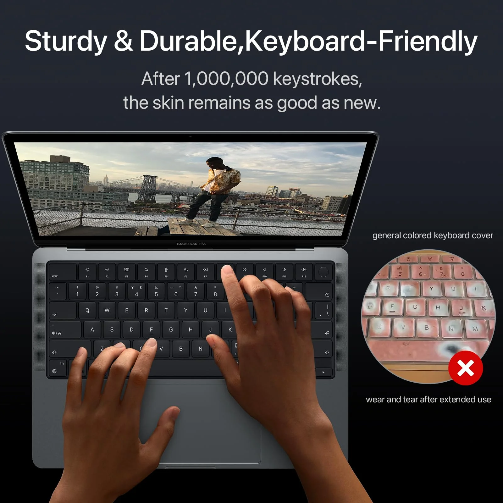 for MacBook Air 15 inch Case M3 M2 2024 2023 New [100% Match Official Color] [Ultra Thin Armor] Hard Shell + Translucent Keyboard Cover for Laptop Model A3114 A2941 - Starlight Clear - Image 7