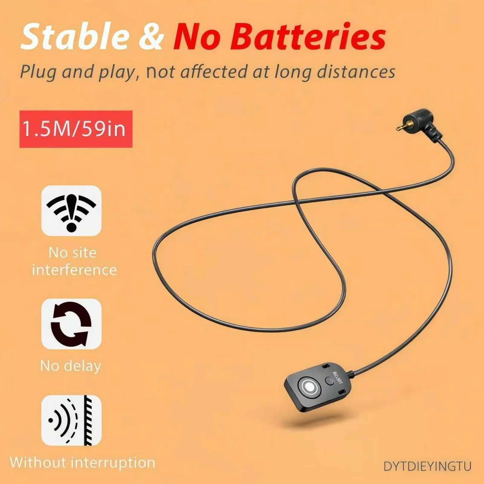 for Panaso Cable RC301-L1 Remote Camera Small Shutter Release Remote Control 59 "Extended Cable Remote Wired Button GH3 GH4 GH5 GH6 S5 S5II G85 G9 GXL S1R -114(RC301-L1 GH 59in/1.5m) - Image 3
