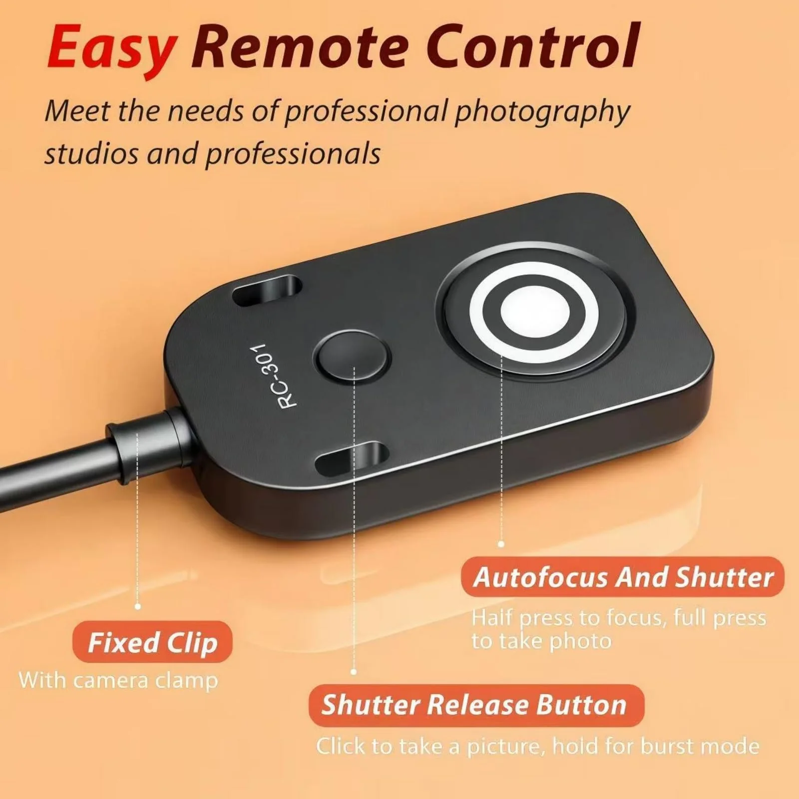 for Panaso Cable RC301-L1 Remote Camera Small Shutter Release Remote Control 59 "Extended Cable Remote Wired Button GH3 GH4 GH5 GH6 S5 S5II G85 G9 GXL S1R -114(RC301-L1 GH 59in/1.5m) - Image 5