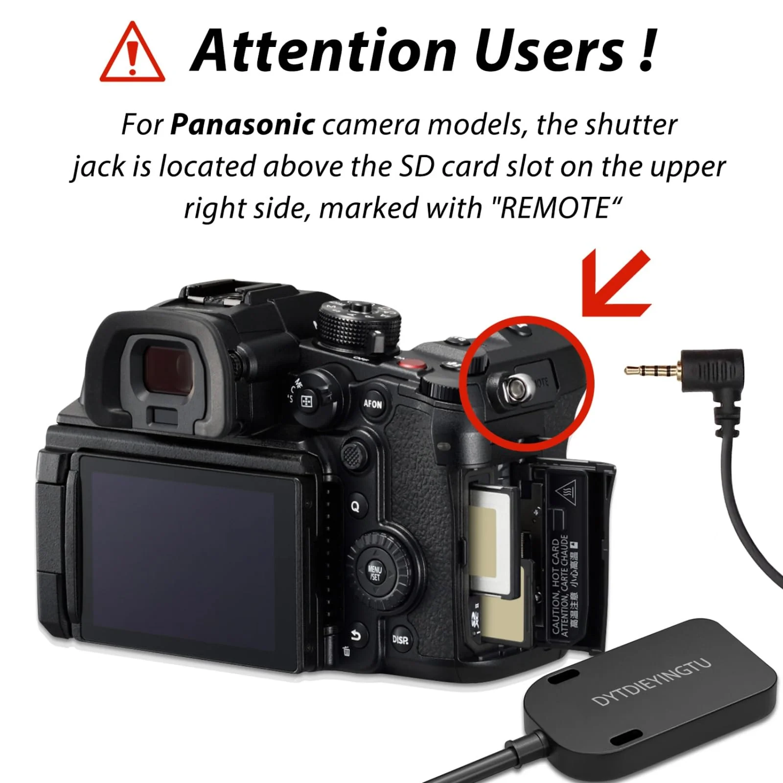 for Panaso Cable RC301-L1 Remote Camera Small Shutter Release Remote Control 59 "Extended Cable Remote Wired Button GH3 GH4 GH5 GH6 S5 S5II G85 G9 GXL S1R -114(RC301-L1 GH 59in/1.5m) - Image 7