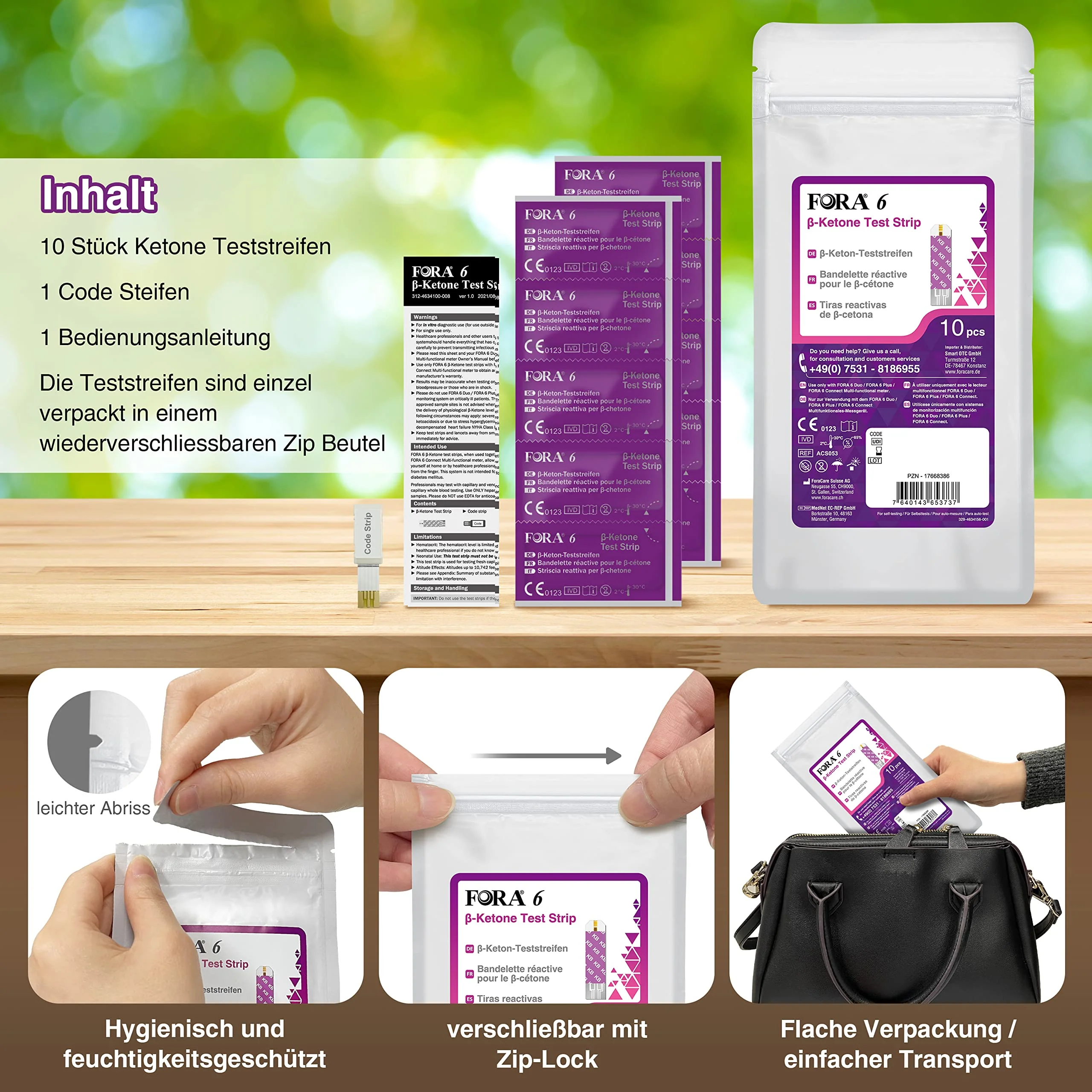FORA 20pcs β-Ketone Test Strips with 20 Lancets 2 - Image 4