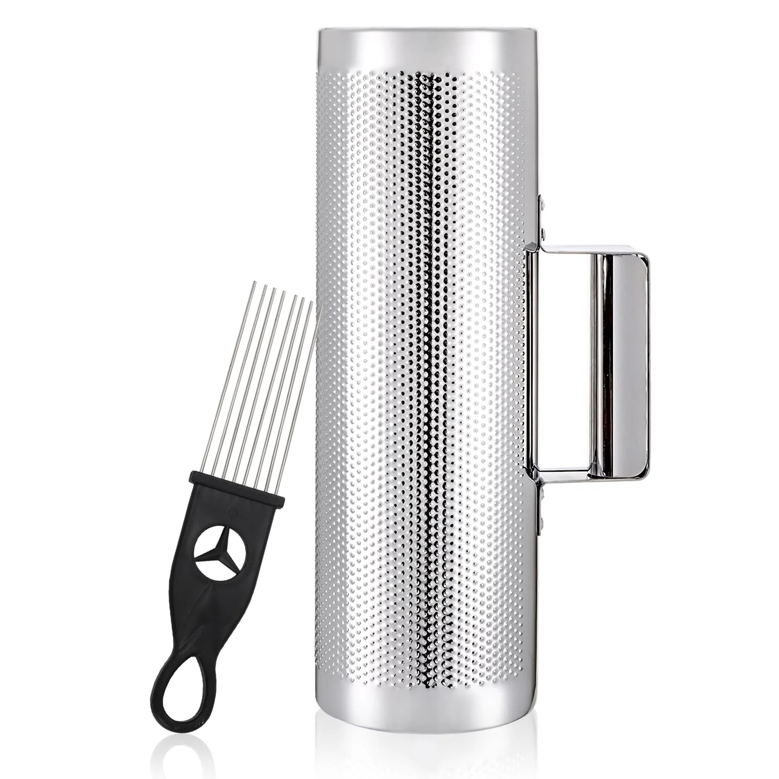 Foraineam Stainless Steel Guiro with Scraper, 12" x 4" Professional Latin Hand Percussion Instrument, Band Accompaniment Musical Training Tool Metal Guiro Shaker Instrument - Image 8