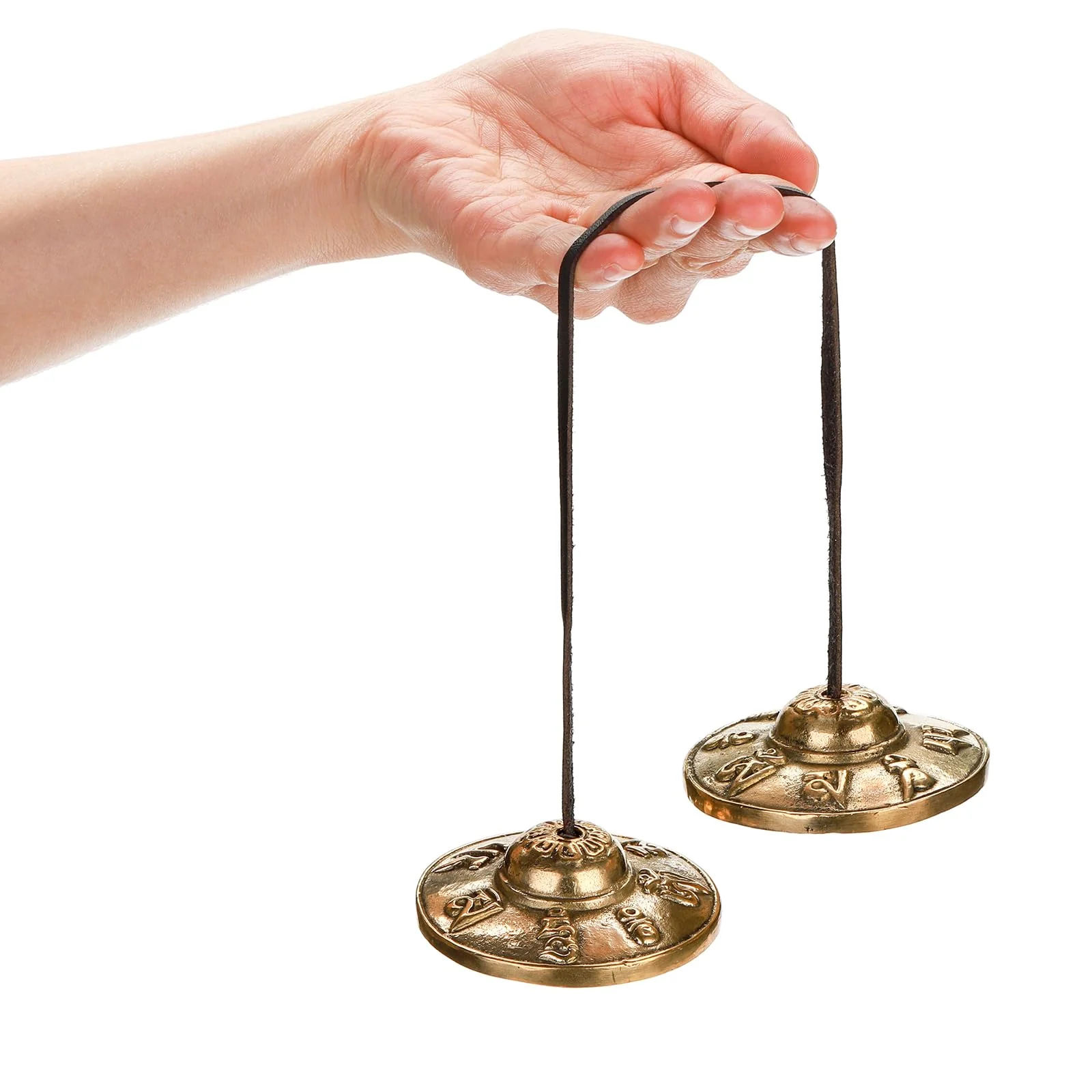 Foraineam Tingsha Cymbals Meditation Chime Bells, 2.5 Inch Brass Tibetan Tingsha Bells Relaxation Musical Instruments for Mindfulness, Chakra Healing, Stress Relief, Sound Awakening, Yoga Meditation - Image 3