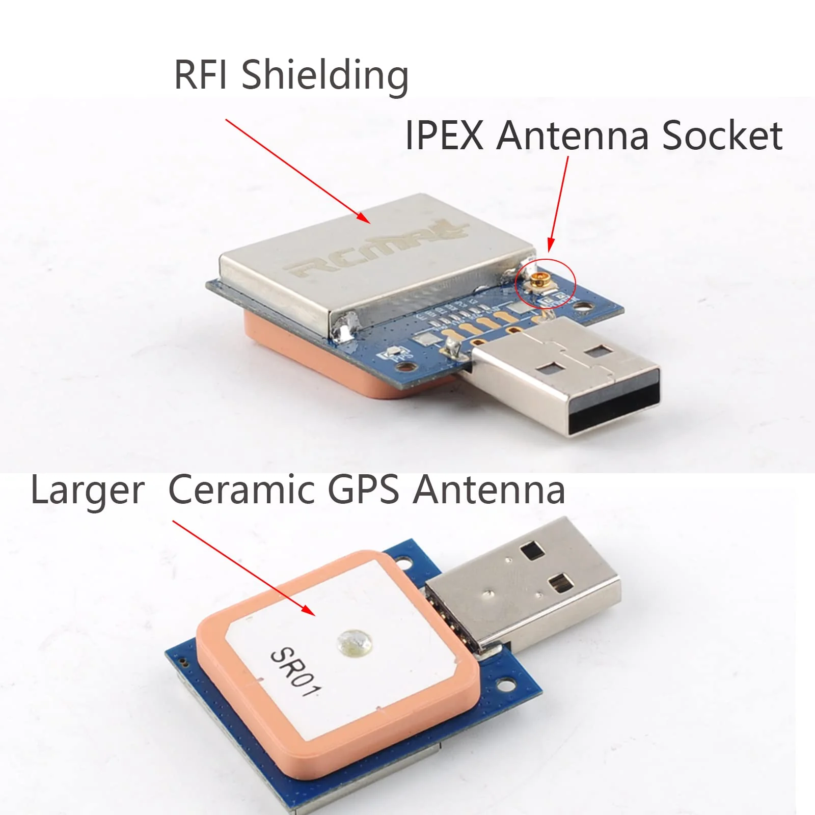forM8N USB GPS Module 56 Channels Supports GPS GLONASS Beidou GPS Receiver with 28dB GPS Active Antenna (GPS Module with Antenna) GPS Module with Antenna - Image 3