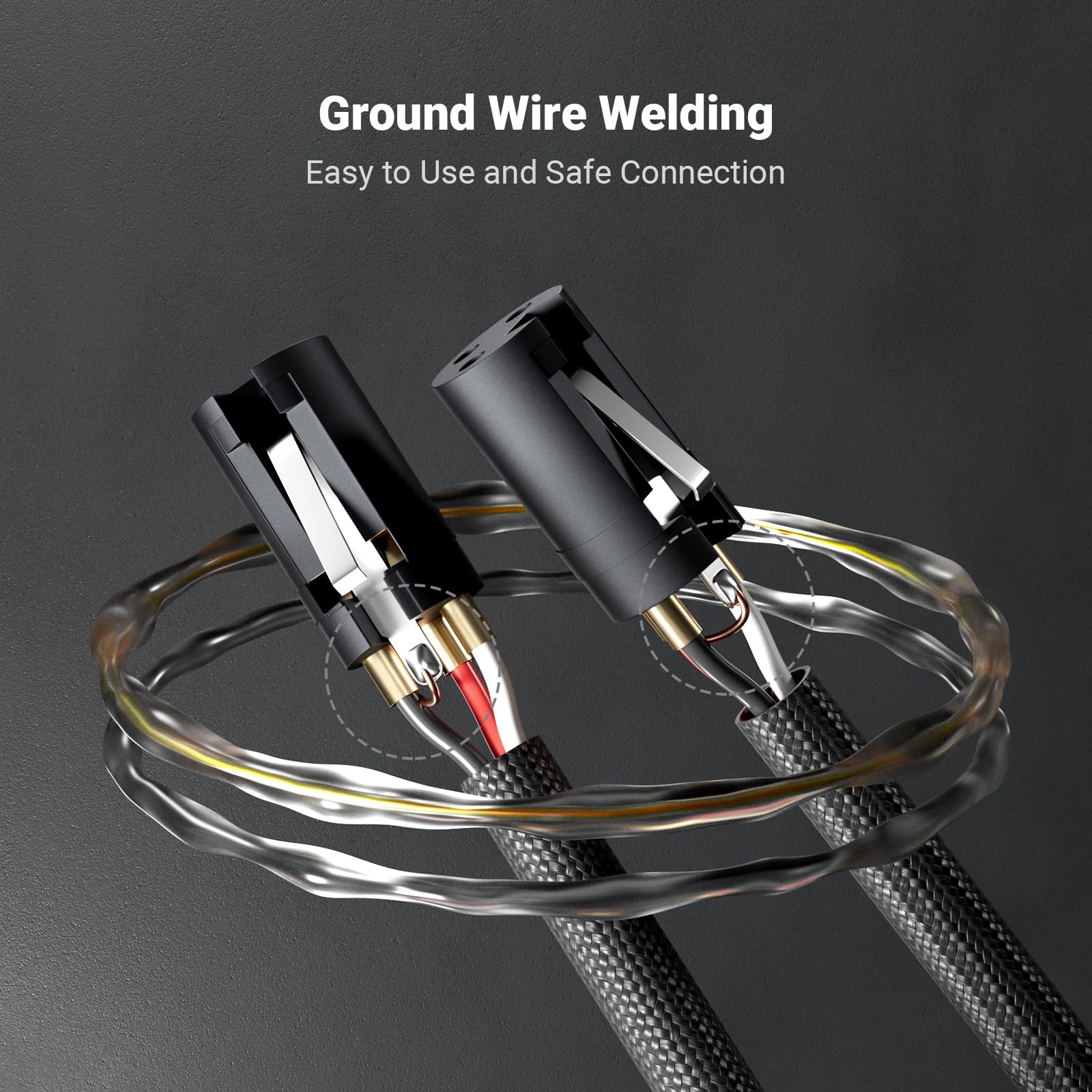 Fosi Audio XLR Cable 4ft, 2 Pack Cables for ZA3 ZD3 Amplifier DAC Preamp Microphone - Image 4