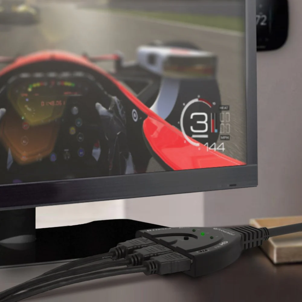 Fosmon 4K HDMI Switch 3 in 1 out 4K@30Hz, 3-Port HDMI Splitter Hub Switcher Auto Switching UHD 3D HDR HD 1080P HDCP, for HDTV, PS5/4, Xbox, Fire Stick 3-Port / 4K@30Hz - Image 4
