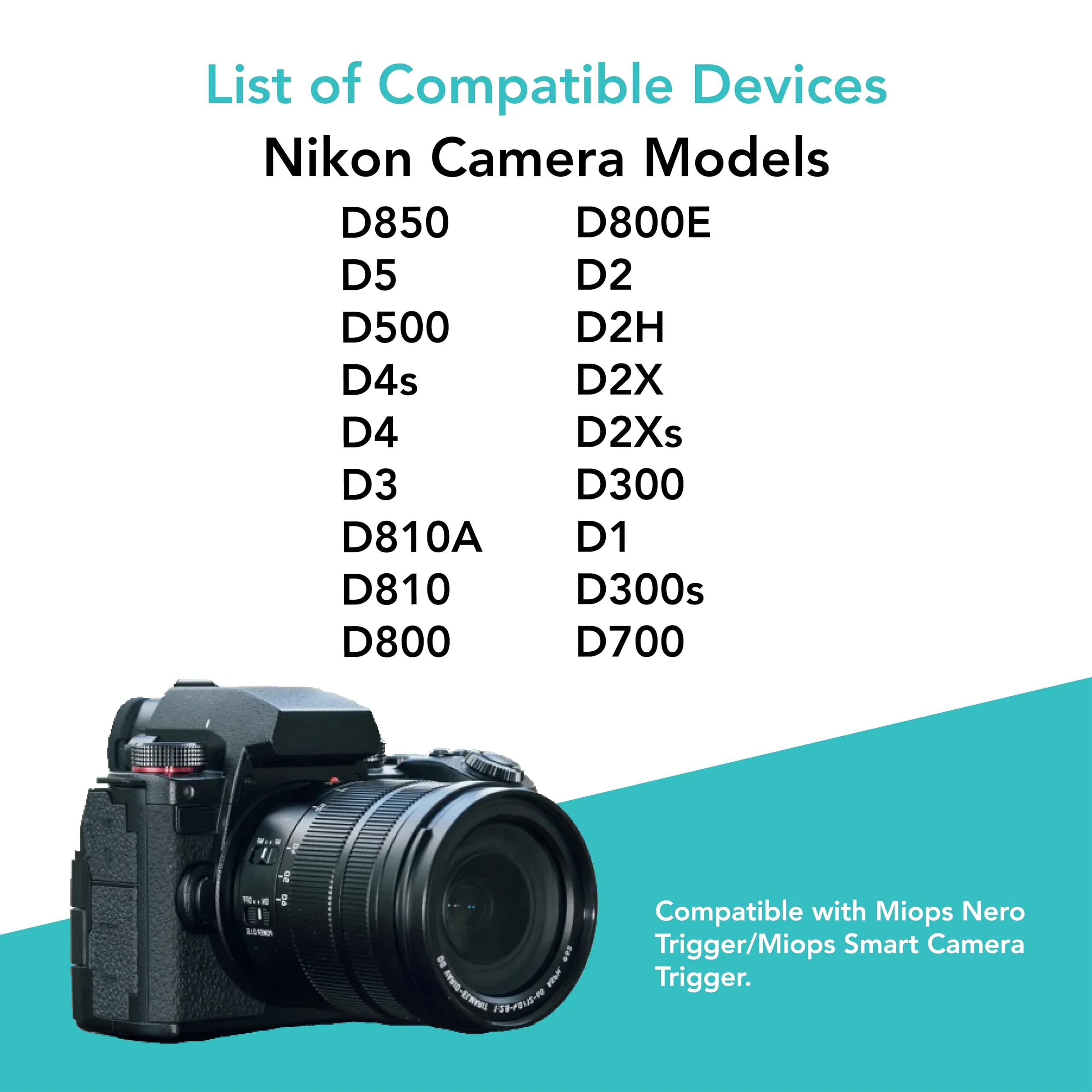 Foto&Tech 2.5mm-N1 10-PIN Remote Control Shutter Release Cable Cord Compatible with Miops Trigger & Nikon Cameras D850 D5 D500 D4s D4 D3 D810A D810 D800 D800E D2 D2H D2X D2Xs D300 D1 D300s D700 Z9 Z8 2.5mm N1 - Image 5