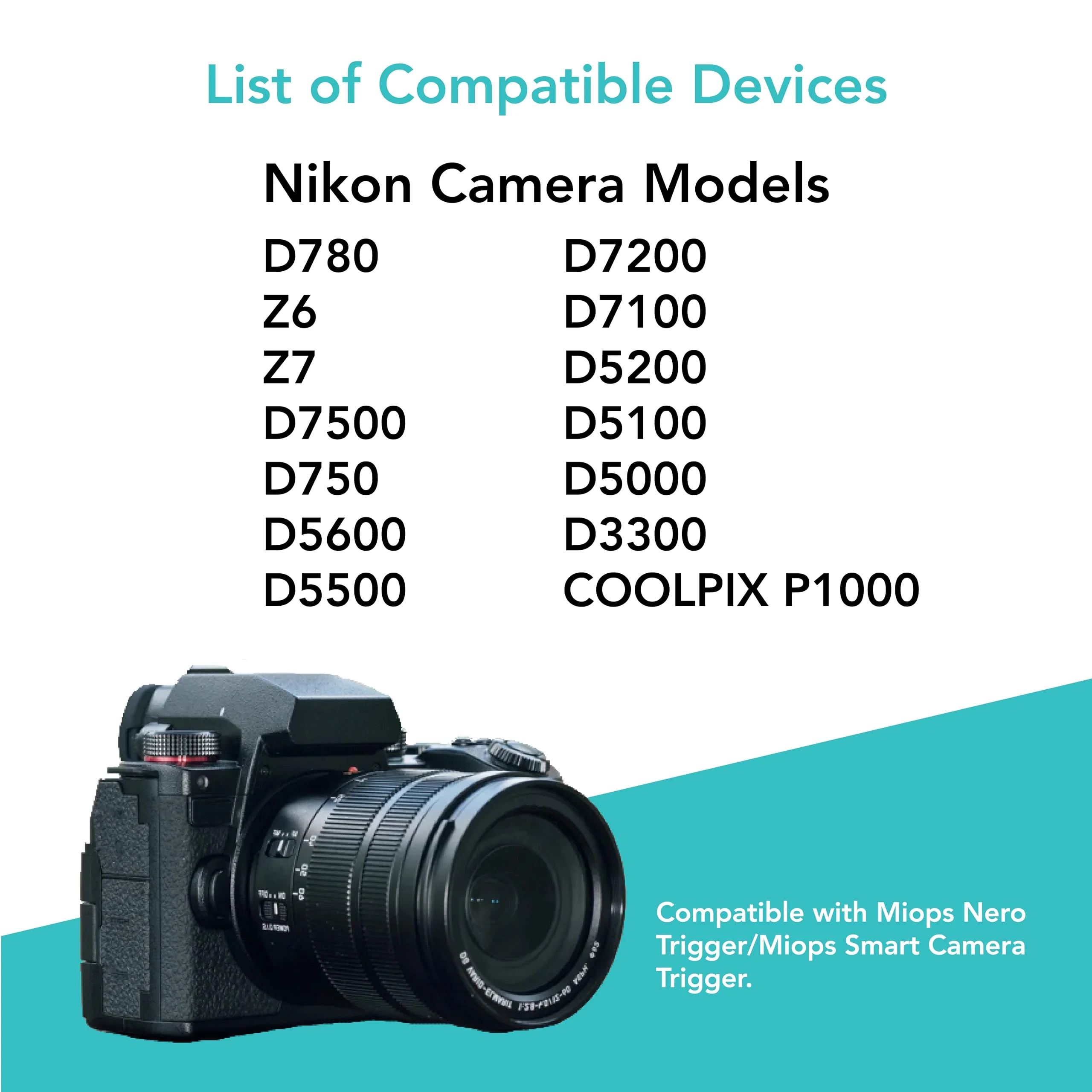 Foto&Tech 2.5mm N3 Remote Control Shutter Release Cable Cord Compatible with Miops Trigger & Nikon Z8 Z6 III D780 Z6 Z7 D7500 D750 D5600 D5500 D7200 D7100 D5200 D5100 D5000 D3300, COOLPIX P1000 - Image 5
