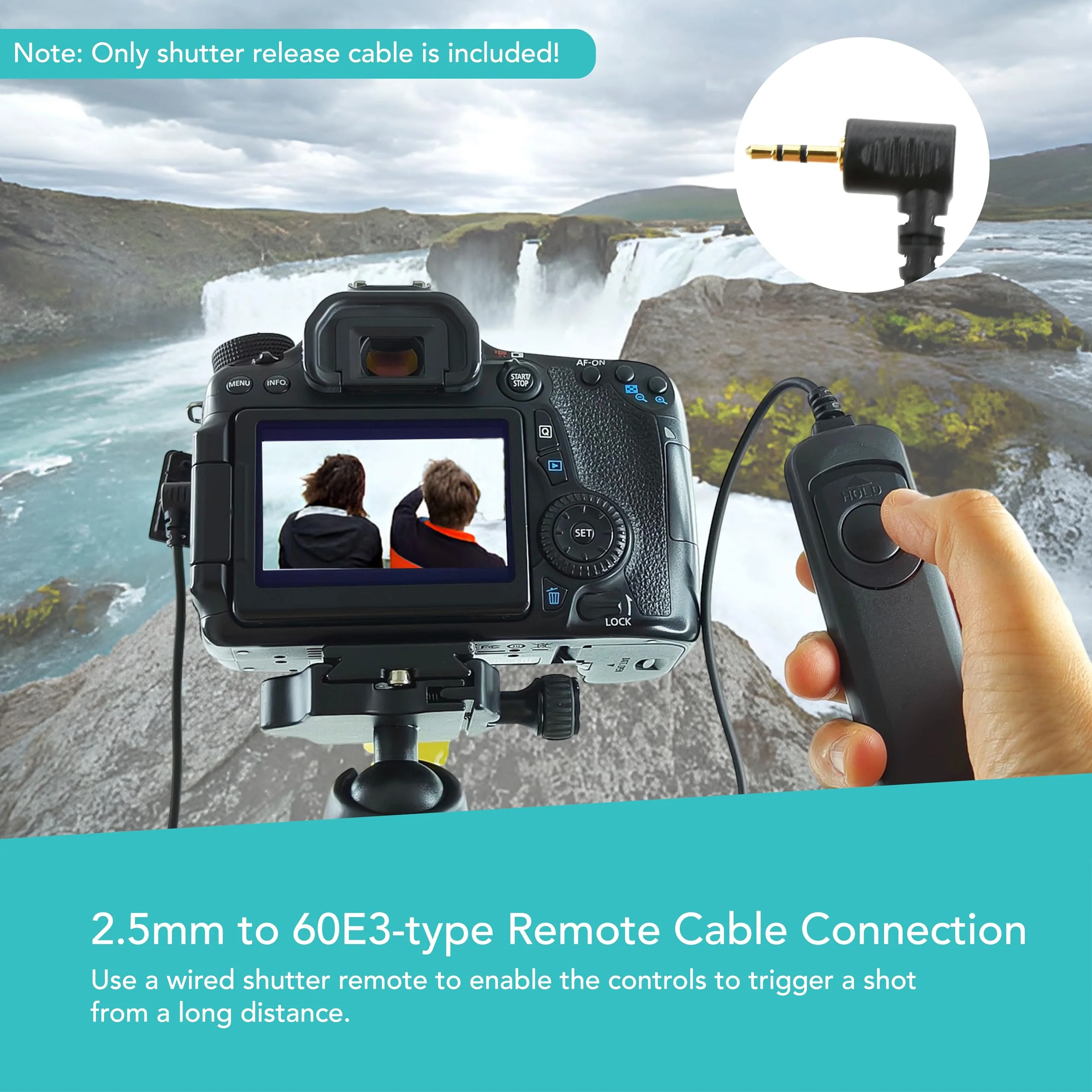 Foto&Tech RS-60E3 Wired Remote Shutter Release Compatible w EOS R6 Mark III R7 T8i T7i T6i T6S T5 T5i T4i T3i T3 XT XTi SL3 SL2 RP R M 77D 80D 70D 60D 700D 650D 600D 550D 500D R8 - Image 3