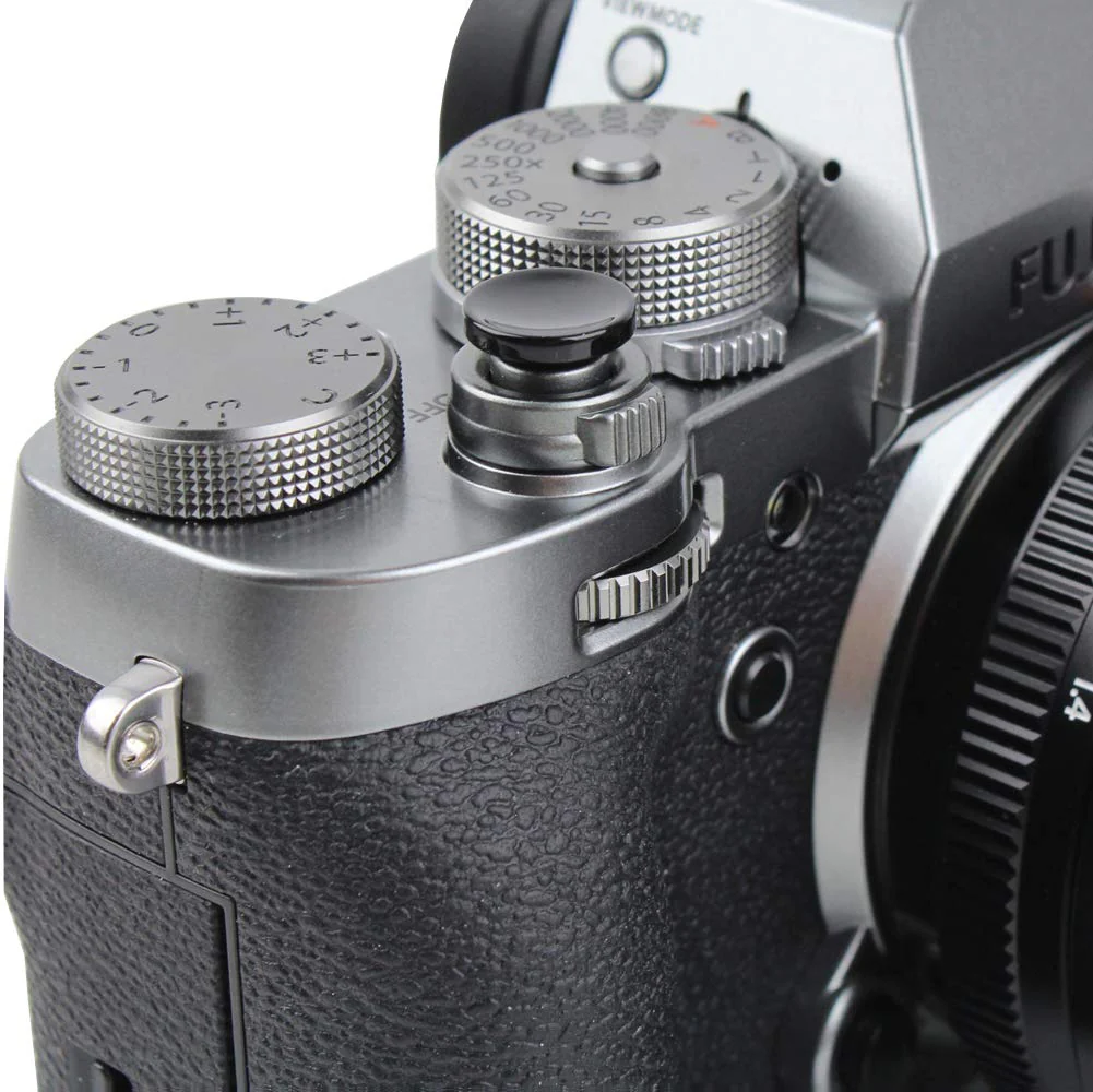 Foto&Tech Soft Shutter Release Button Compatible with Fuji Fujifilm X-T5 X-T4 X-T3 X-T30 X-T30 II X-T20 X-PRO3 X100V X100F X-E4 X-E3 RX1R II RX10 IV III Leica M9 Nikon Df F3 (3 Pieces, Black) 3PC - Image 4