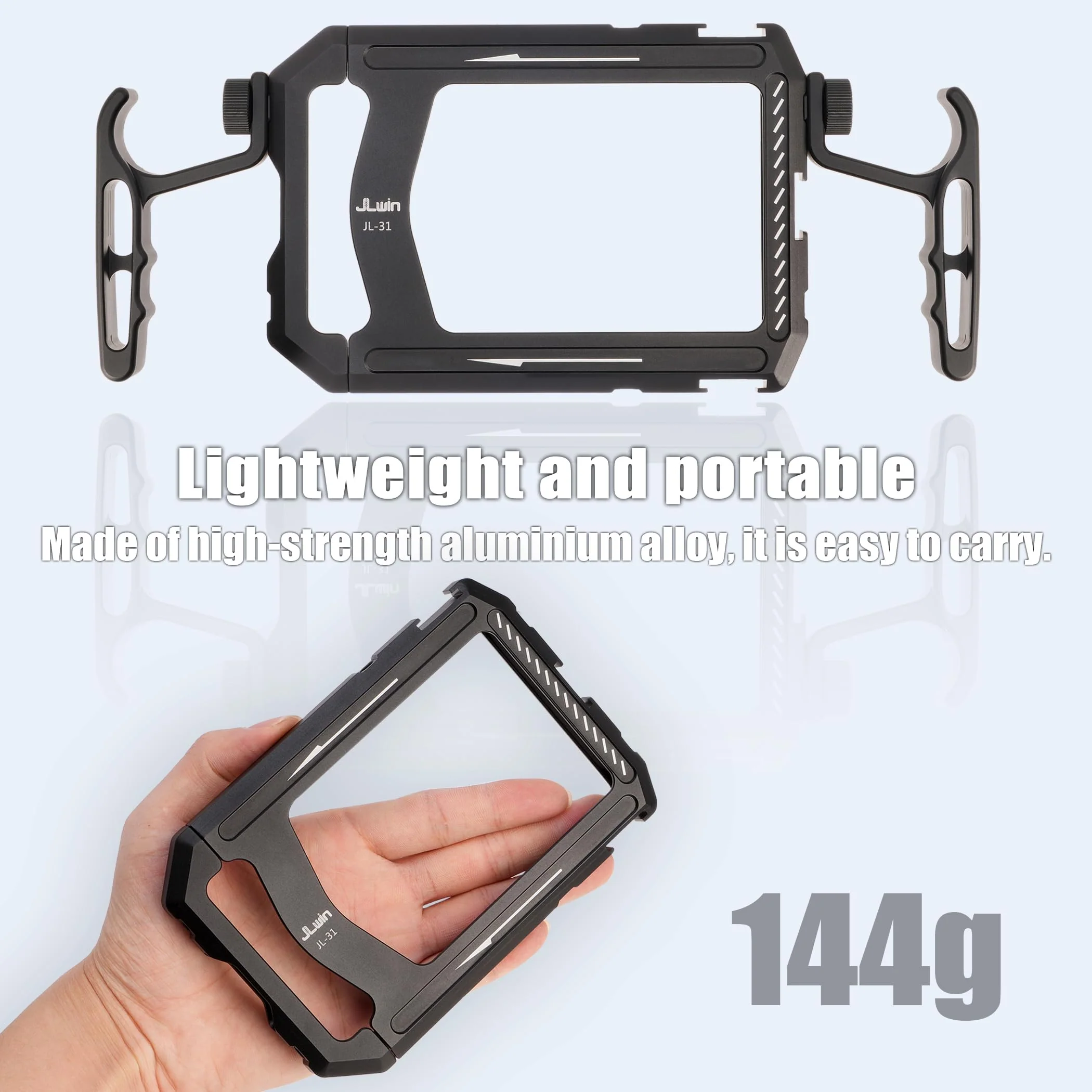 Foto4easy Universal Smartphone Video Rig,Aluminum Phone Video Stabilizer with Dual Handle Kit for iPhone for Samsung for Pixel and Other Android Phones - Image 3
