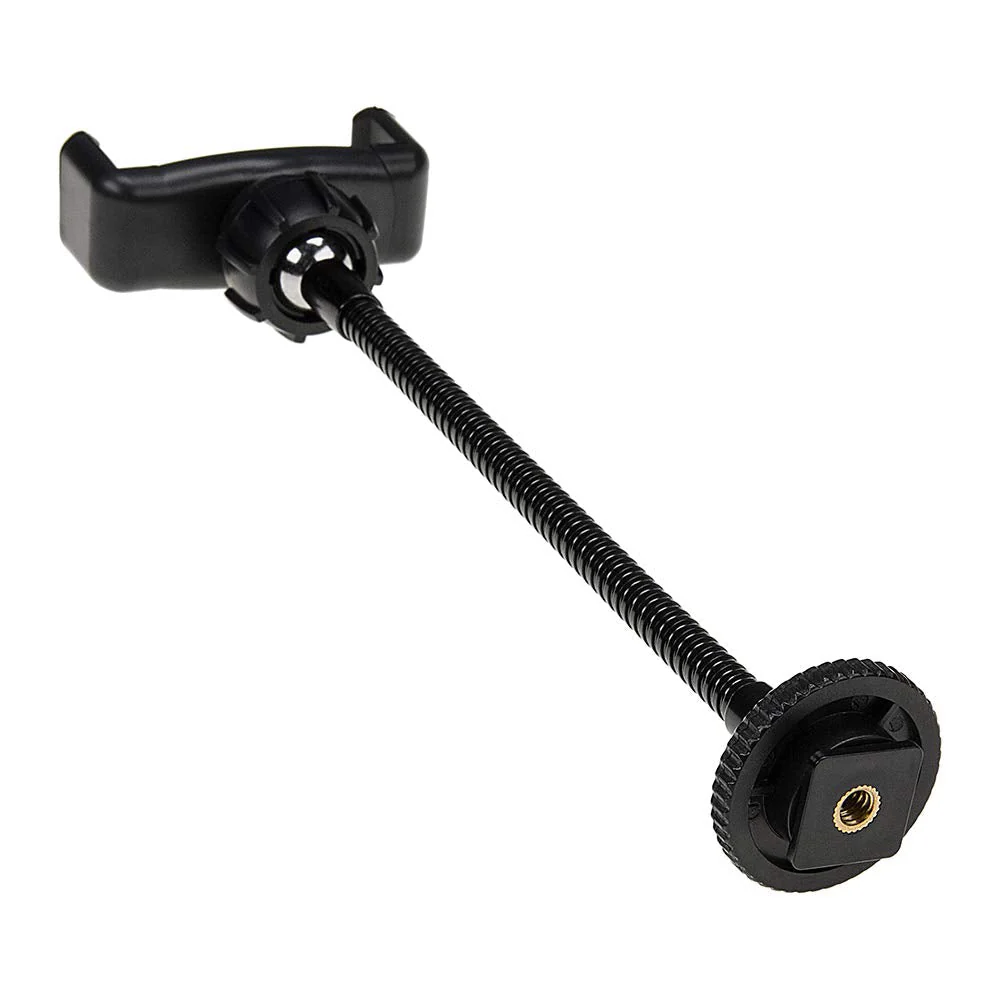 Fotodiox Cell Phone Mount w/Gooseneck Tripod/Hot Shoe Adapter - Universal Phone 1/4" Tripod Mount Clamp for Smartphones, 2.2-4" Wide Adjustable - Image 4